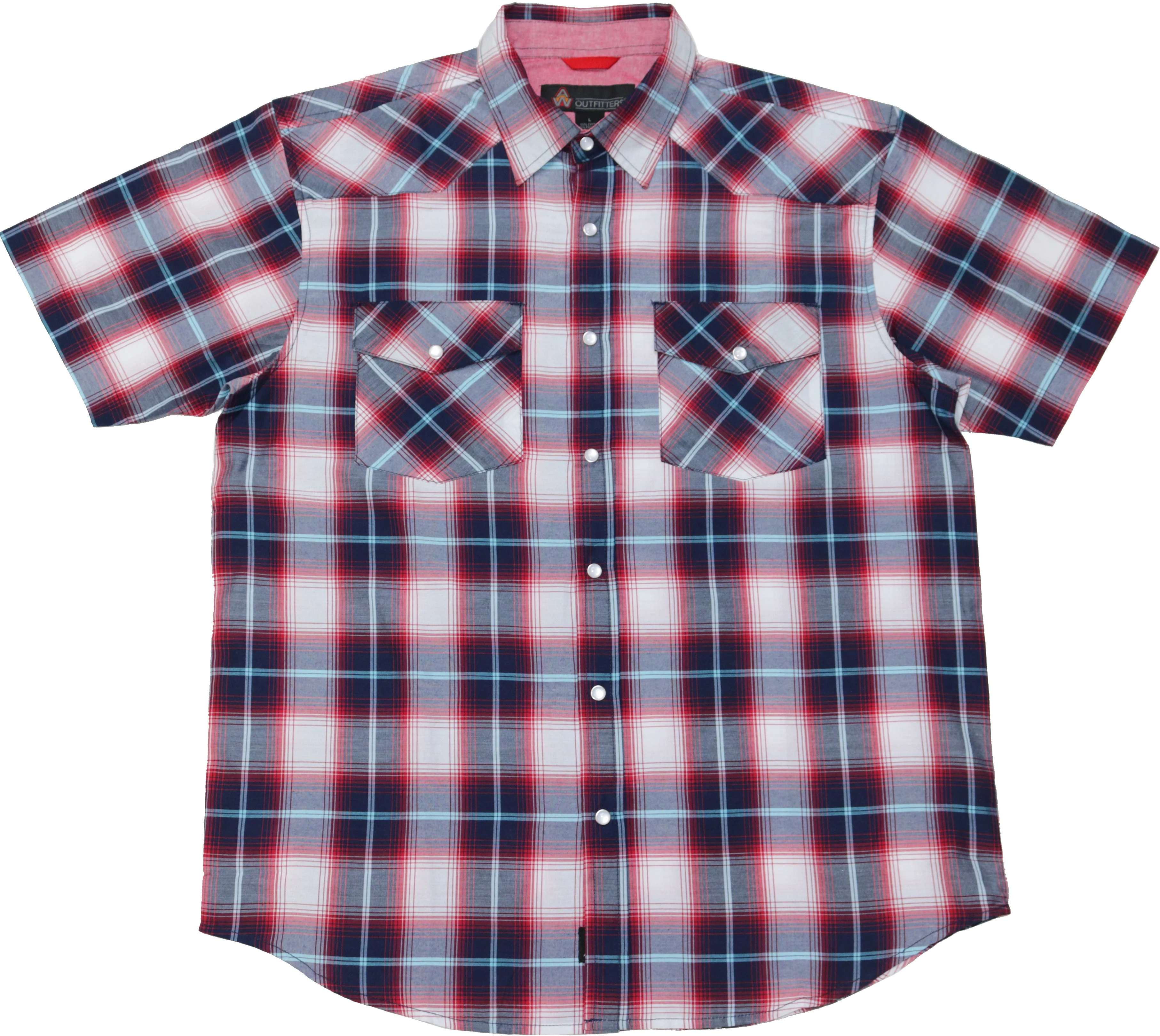 AmericaWare Men's Gripper Button-Up Short Sleeve Shirt