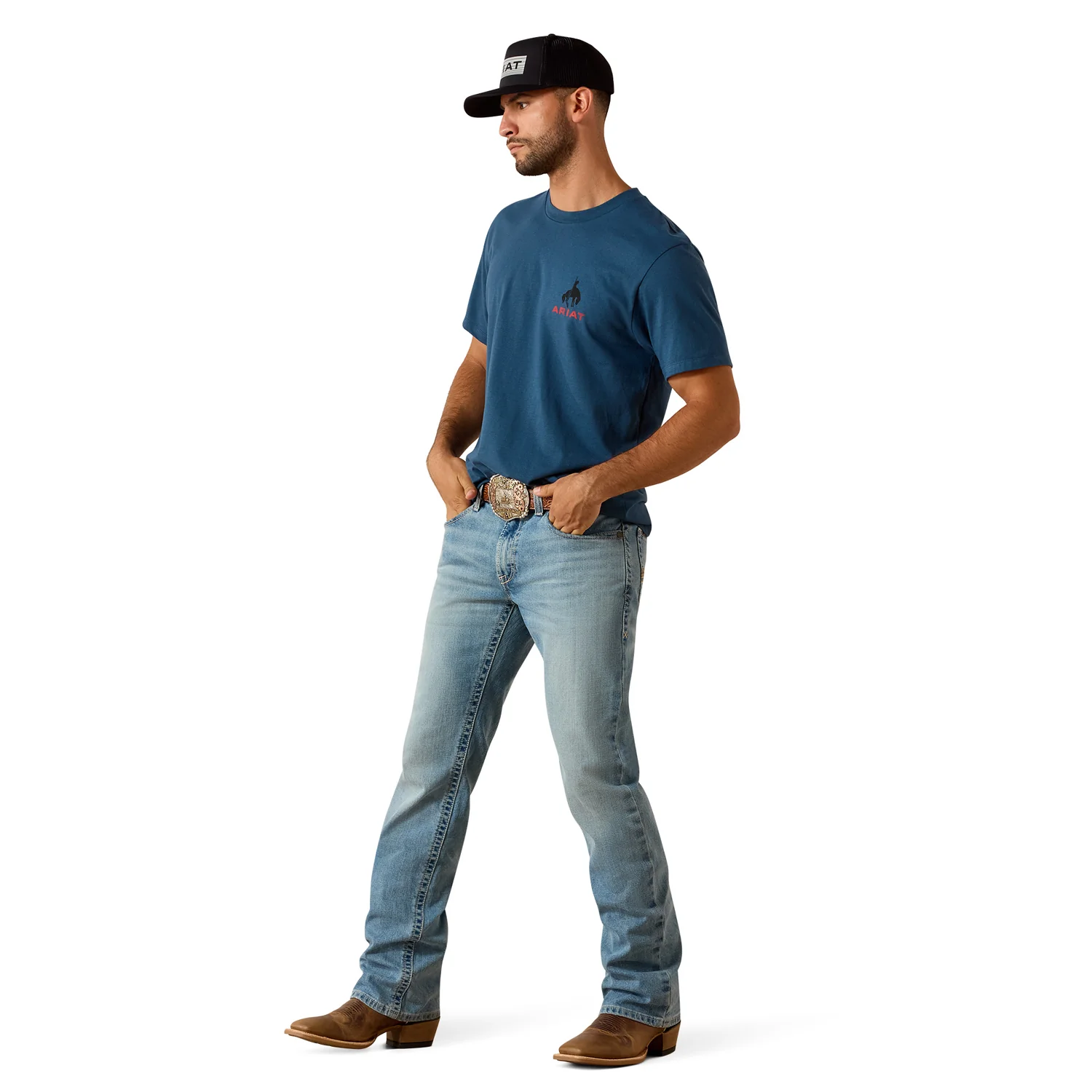 Ariat Men's Flag Bronco Classic Fit T-Shirt - Image 5