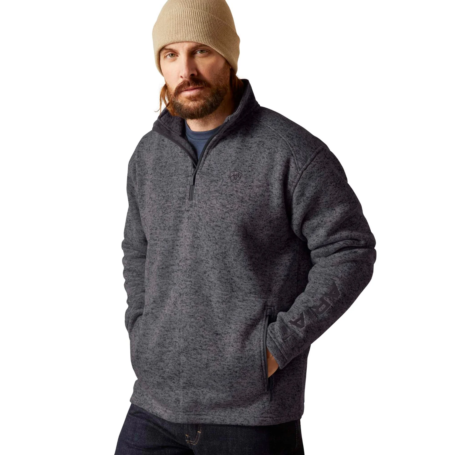 Ariat Men's Caldwell Logo 1/4 Zip Sweater