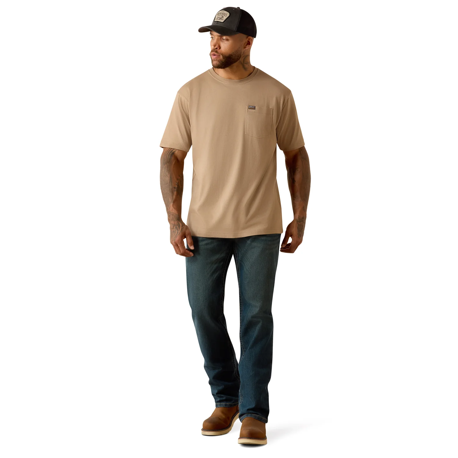 Ariat Men's Rebar Cotton Strong Standard Pocket T-Shirt - Image 4