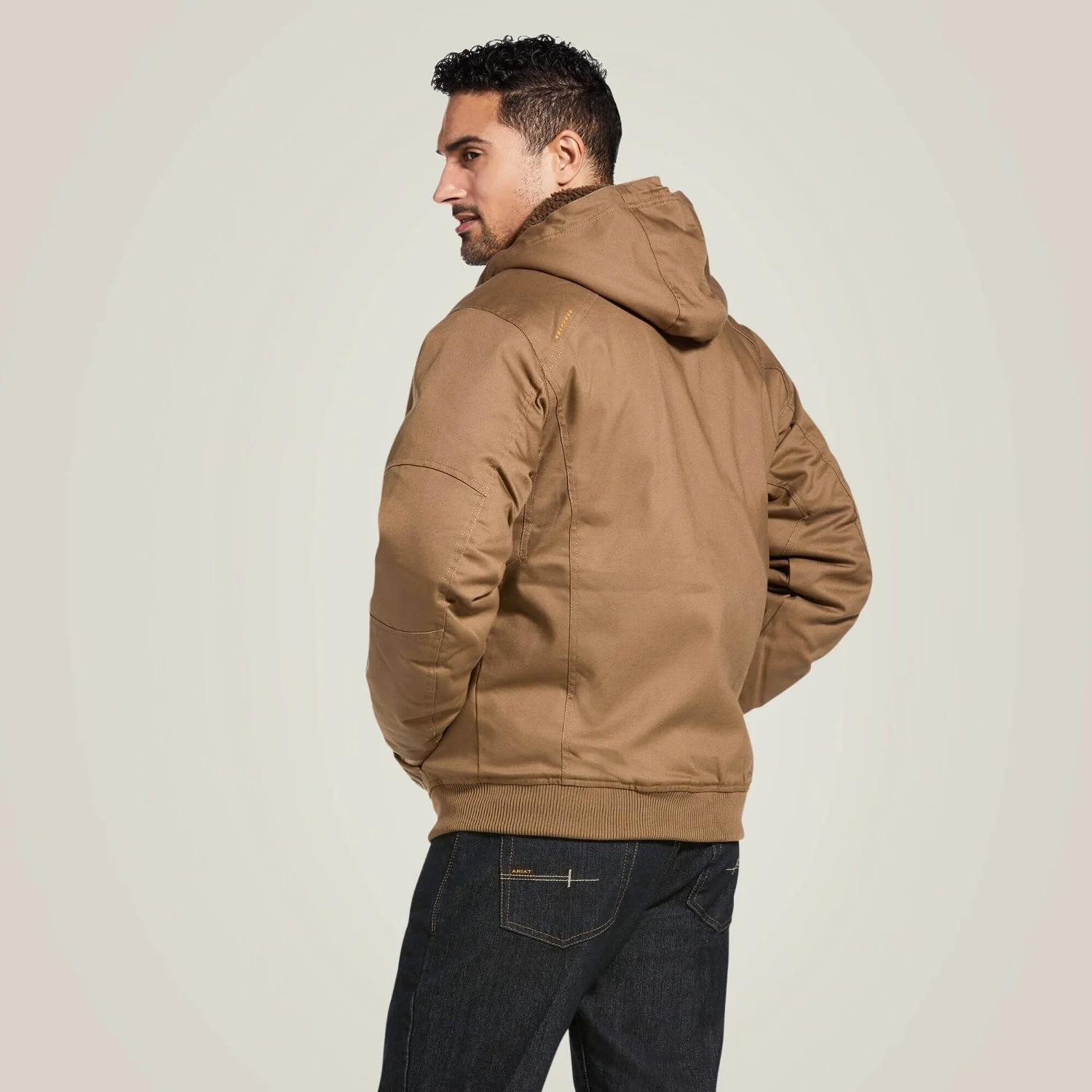 Ariat Men's DuraCanvas Sherpa Lined Hooded Jacket - Image 3