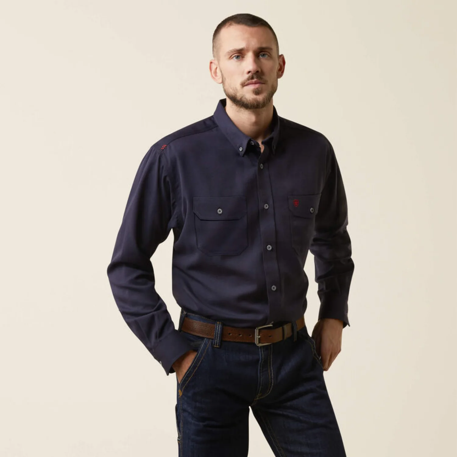 Ariat Men's FR Air Inherent Button Long Sleeve Safety Work Shirt - Image 2