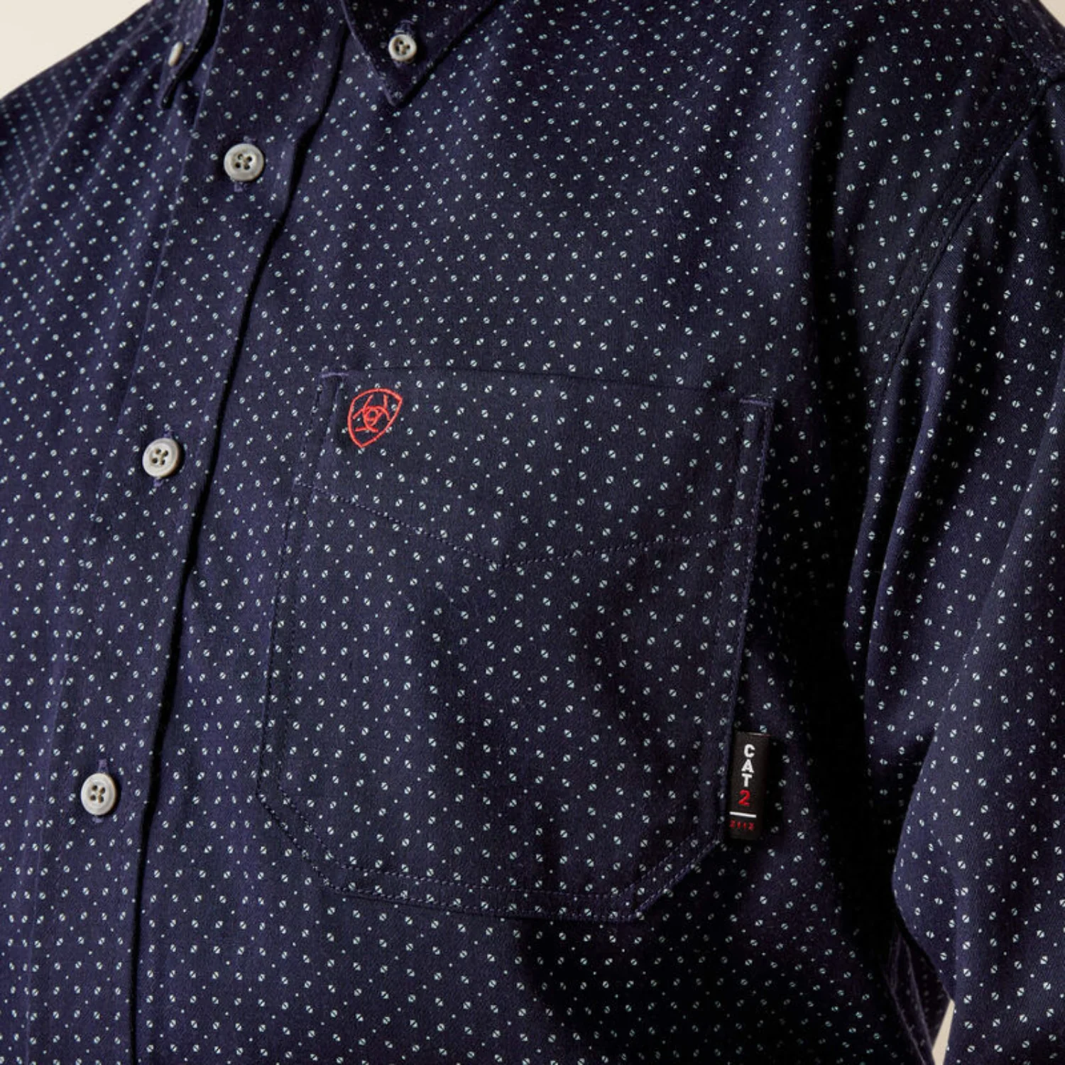 Ariat Men's FR Lever Button-Down Long Sleeve Safety Work Shirt - Image 4