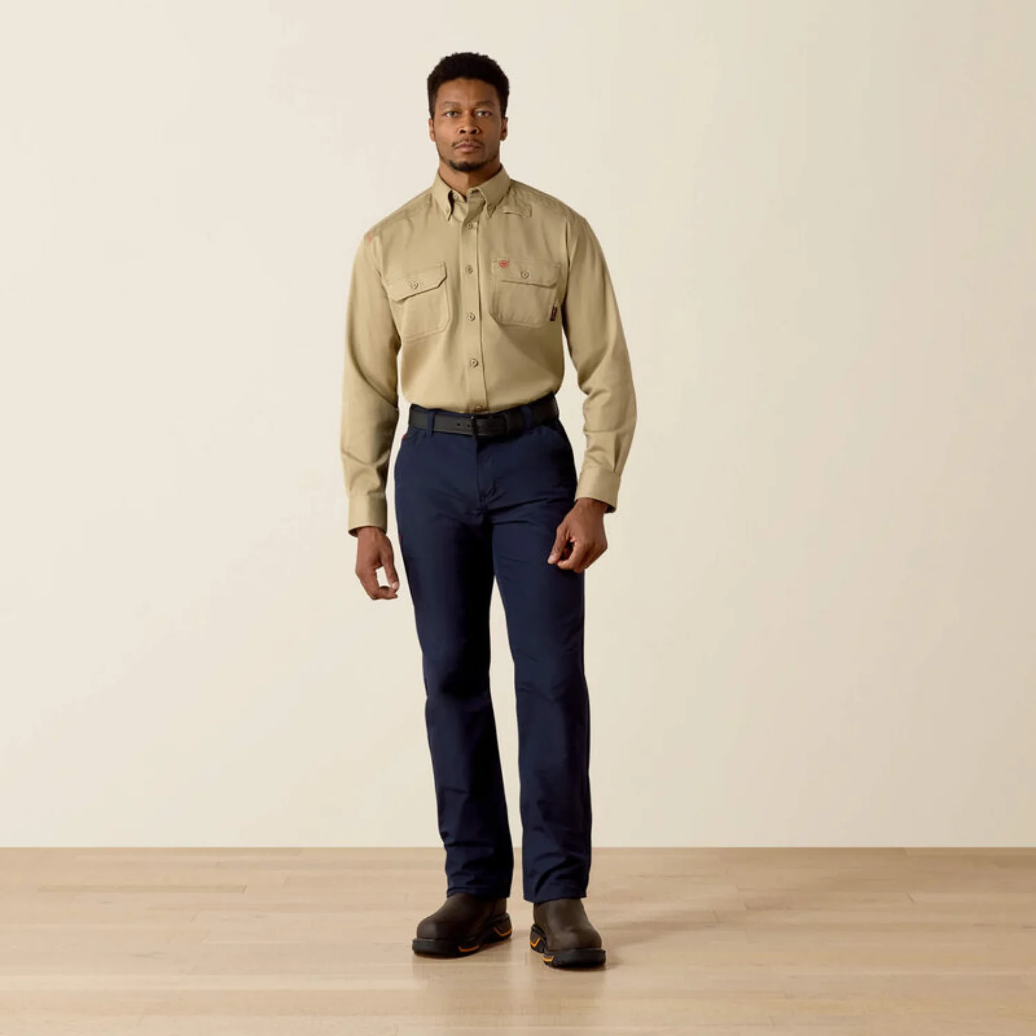Ariat Men's FR Solid Button-Down Long Sleeve Safety Work Shirt