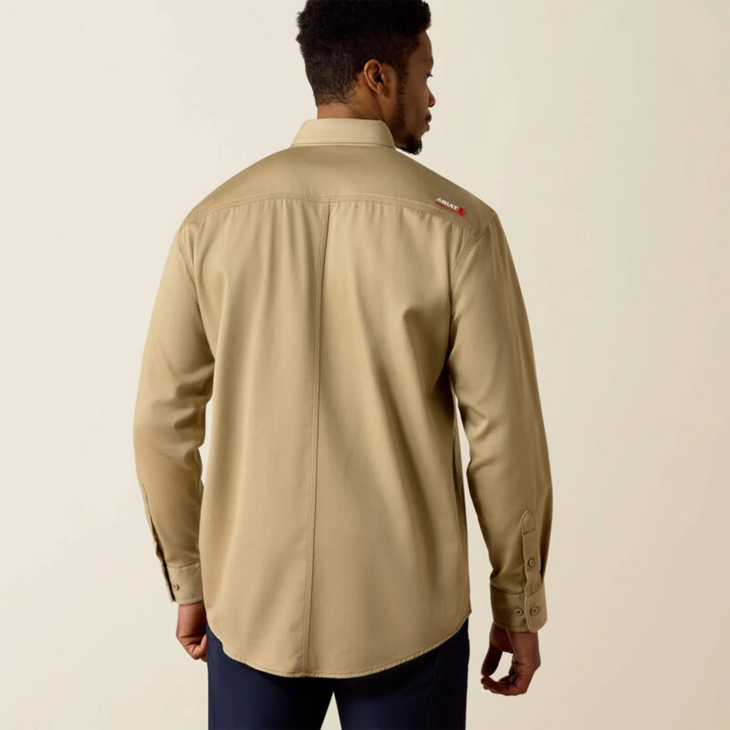 Ariat Men's FR Solid Button-Down Long Sleeve Safety Work Shirt - Image 3