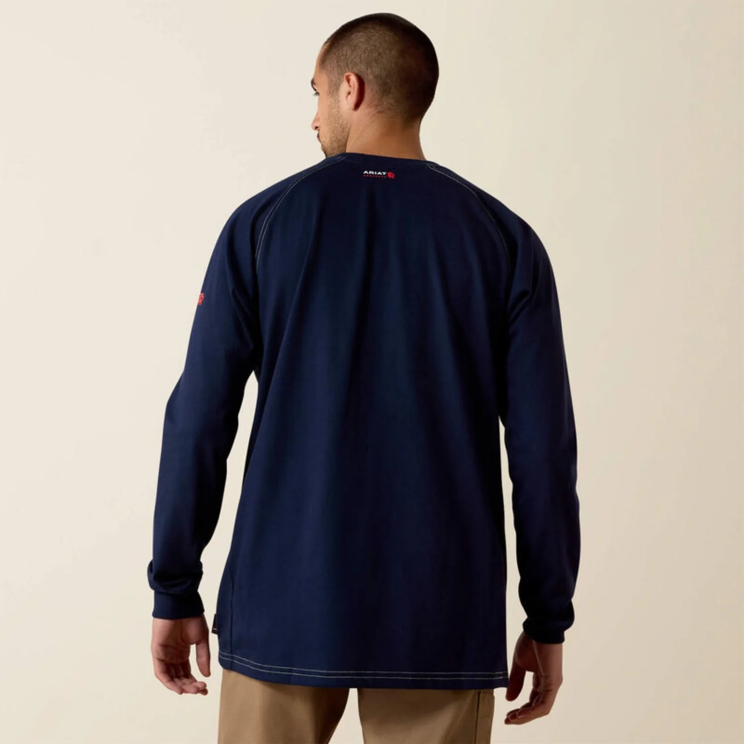 Ariat Men's Flame Resistant Work Crew Long Sleeve T-Shirt - Image 3