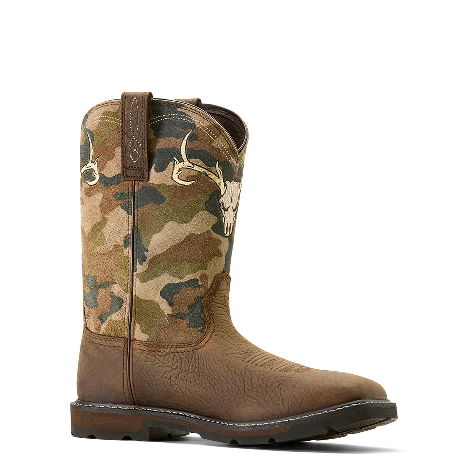 Ariat Men's Groundbreaker Antler Waterproof Wide Square Toe Steel Toe Work Boot