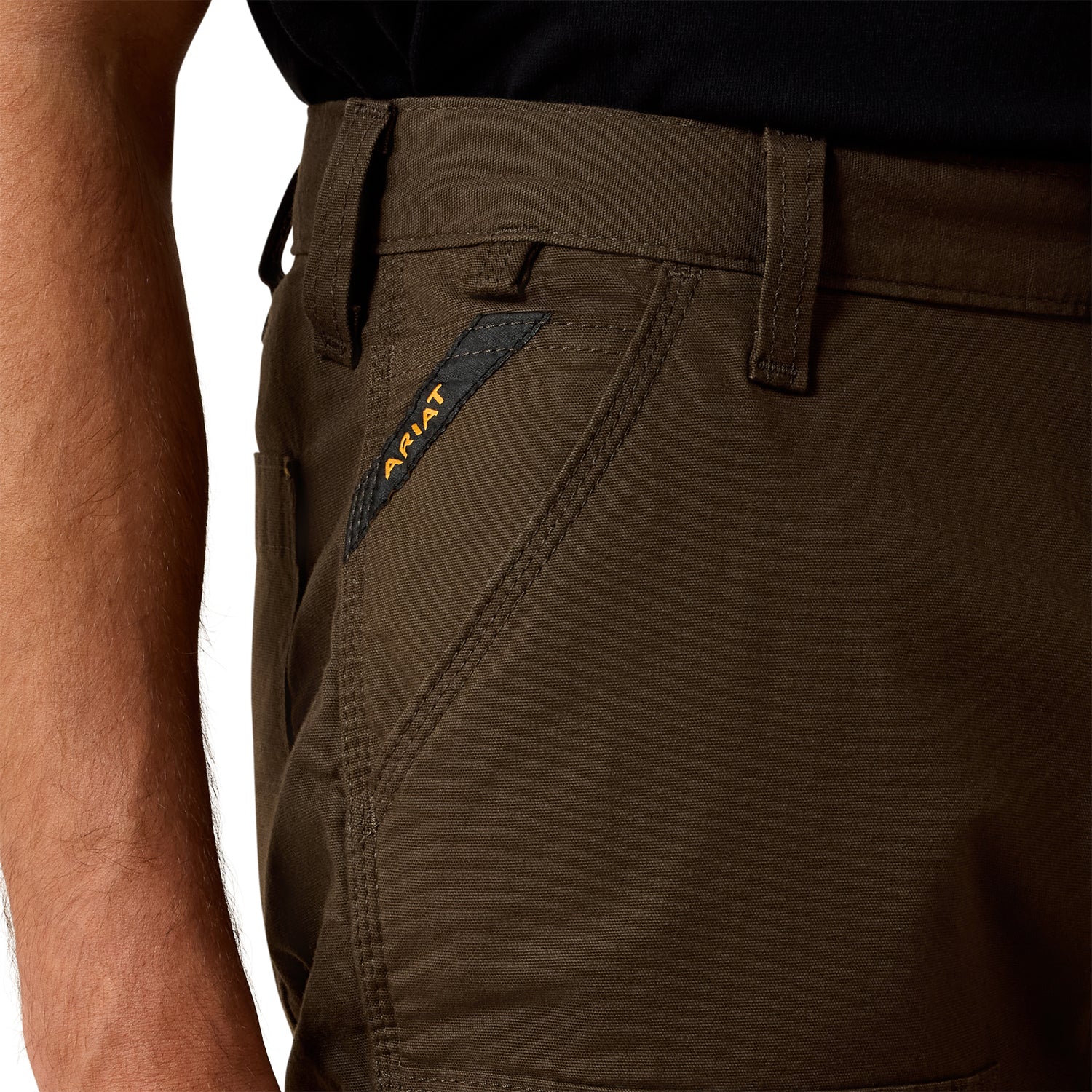 Ariat Men's Rebar M4 Low Rise DuraStretch Made Tough Double Front Stackable Straight Leg Pant - Image 2
