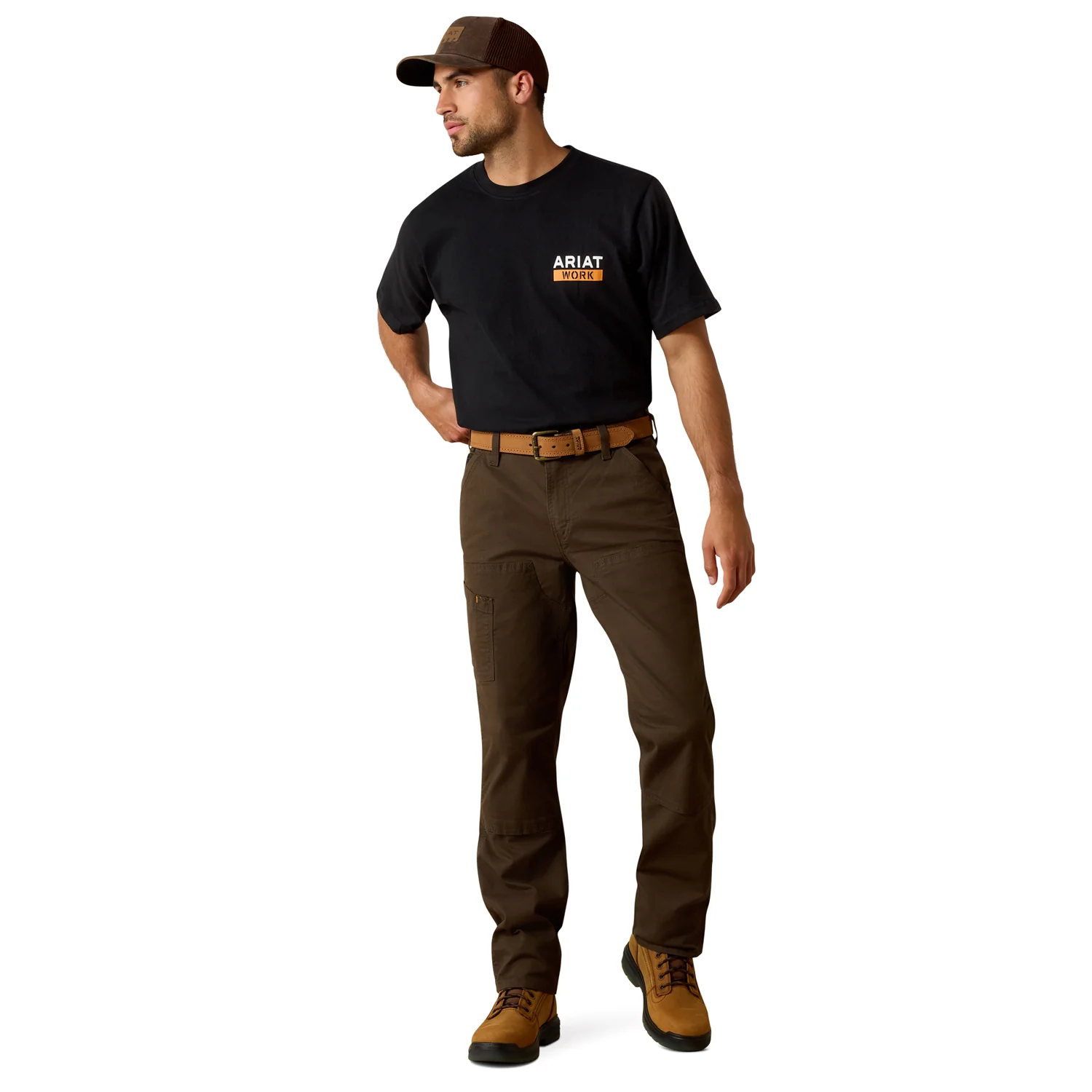 Ariat Men's Rebar M4 Low Rise DuraStretch Made Tough Double Front Stackable Straight Leg Pant - Image 5