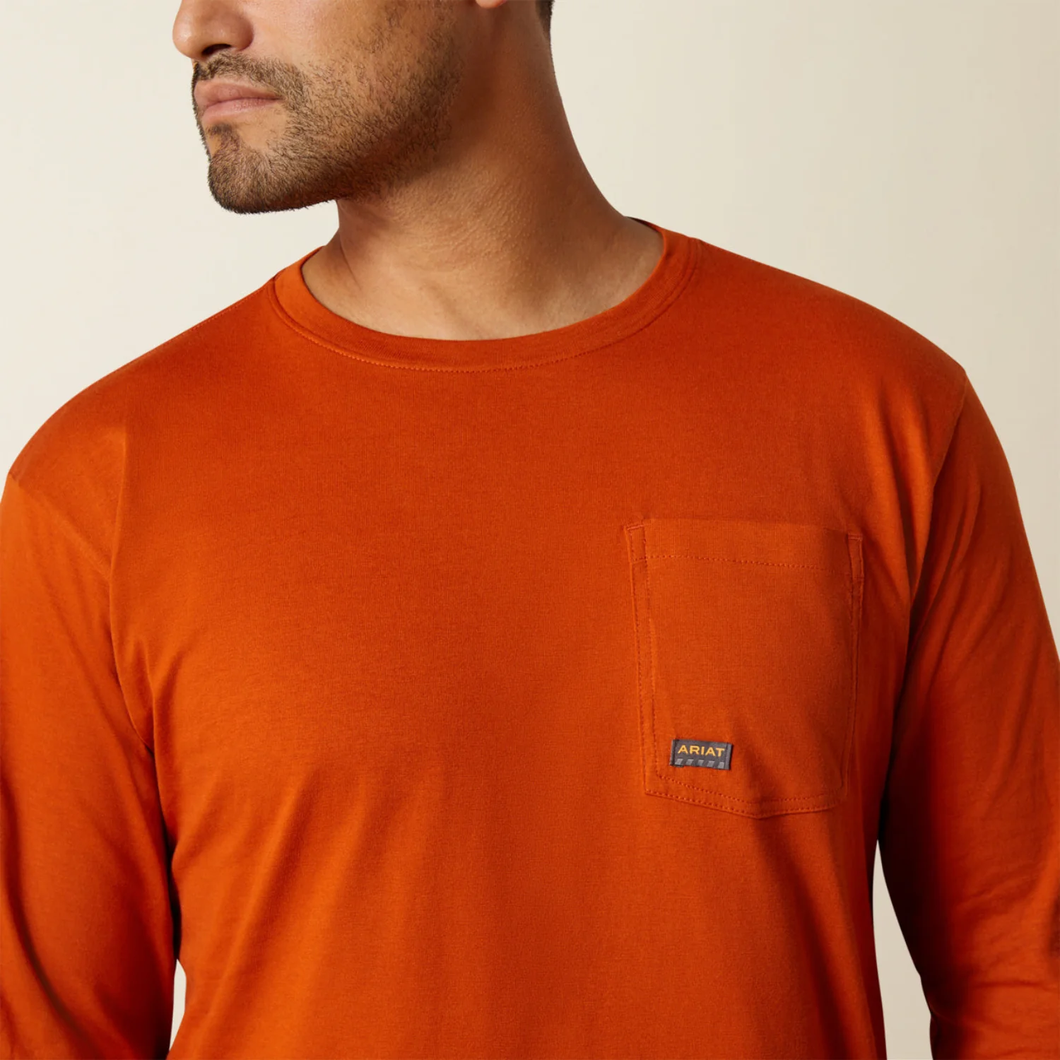 Ariat Men's Rebar® CottonStrong™ Graphic Long Sleeve Pocket T-Shirt - Image 3
