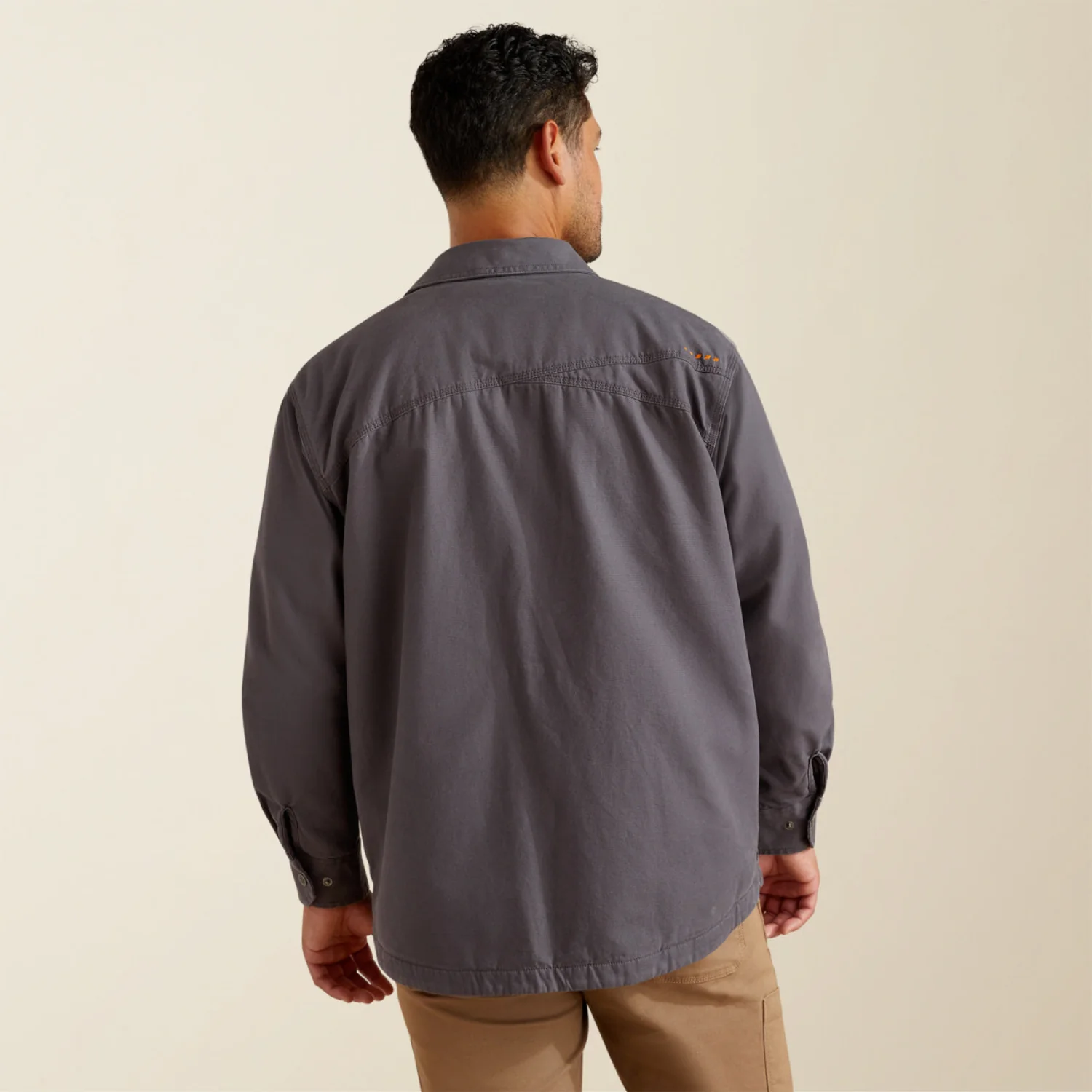 Ariat Men's Rebar Canvas Snap-Button Front Shirt Jacket - Image 4