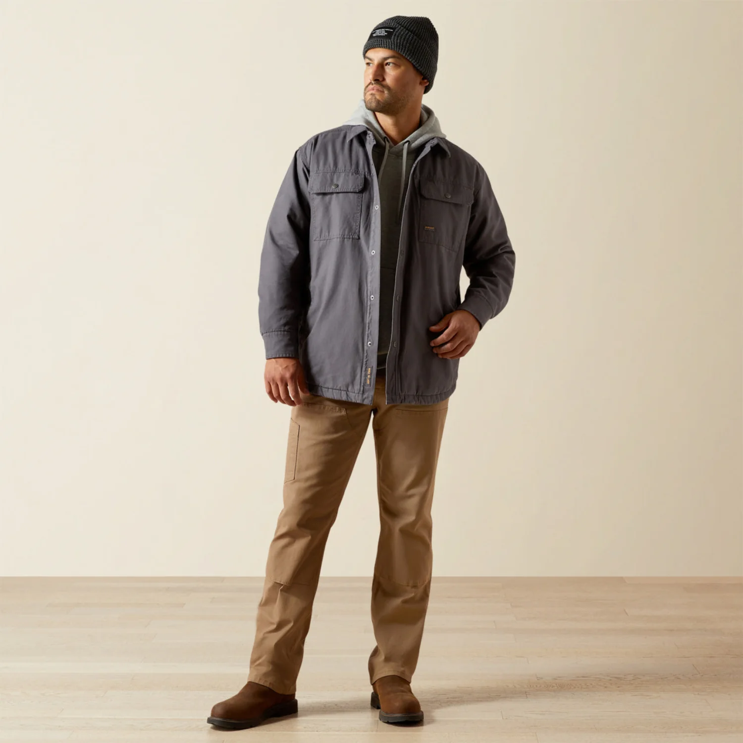 Ariat Men's Rebar Canvas Snap-Button Front Shirt Jacket - Image 5