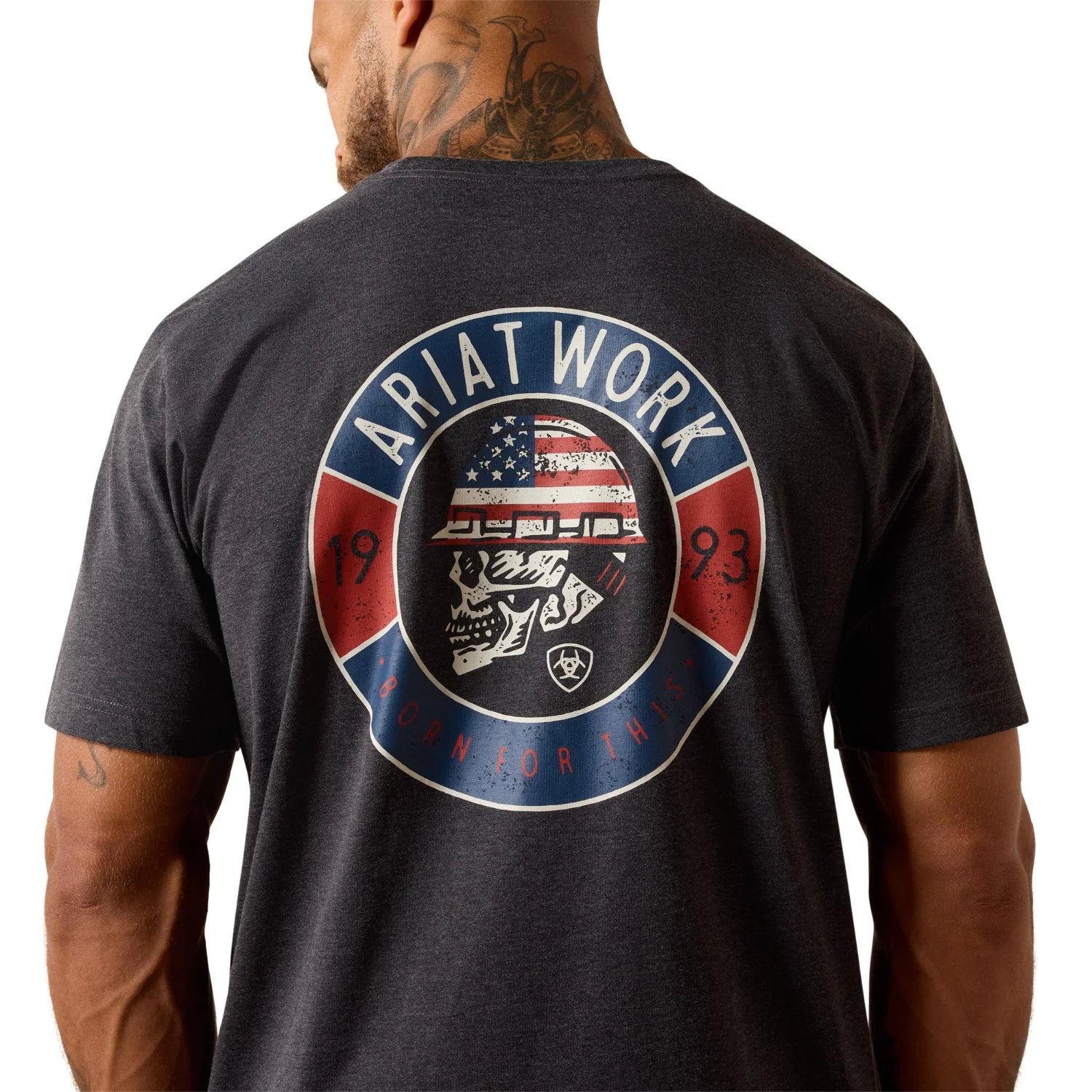 Ariat Men's Rebar Cotton Strong Skull Graphic Short Sleeve Tee - Image 3