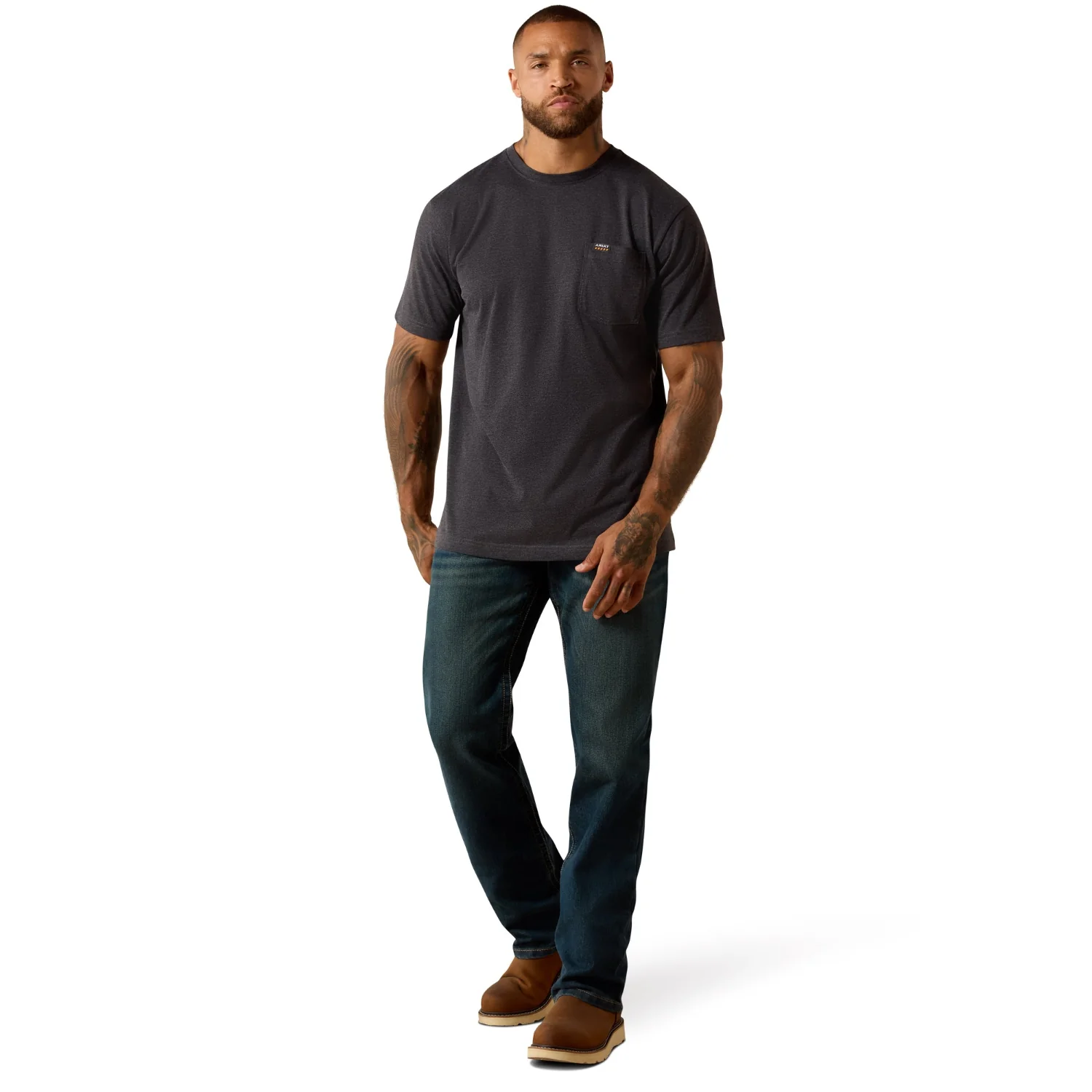 Ariat Men's Rebar Cotton Strong Skull Graphic Short Sleeve Tee - Image 5