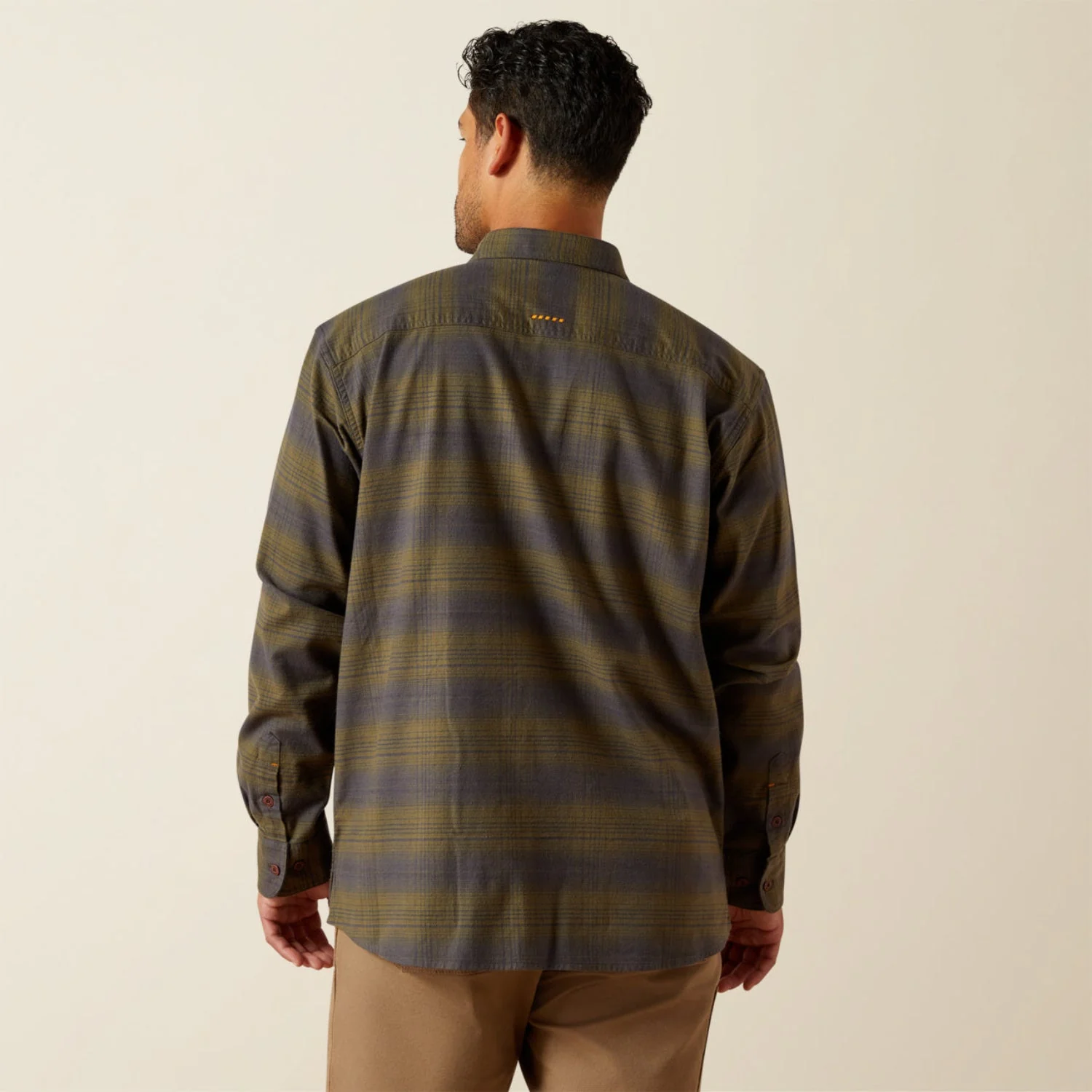 Ariat Men's Rebarâ„¢ Flannel DuraStretch Long Sleeve Work Shirt - Image 3