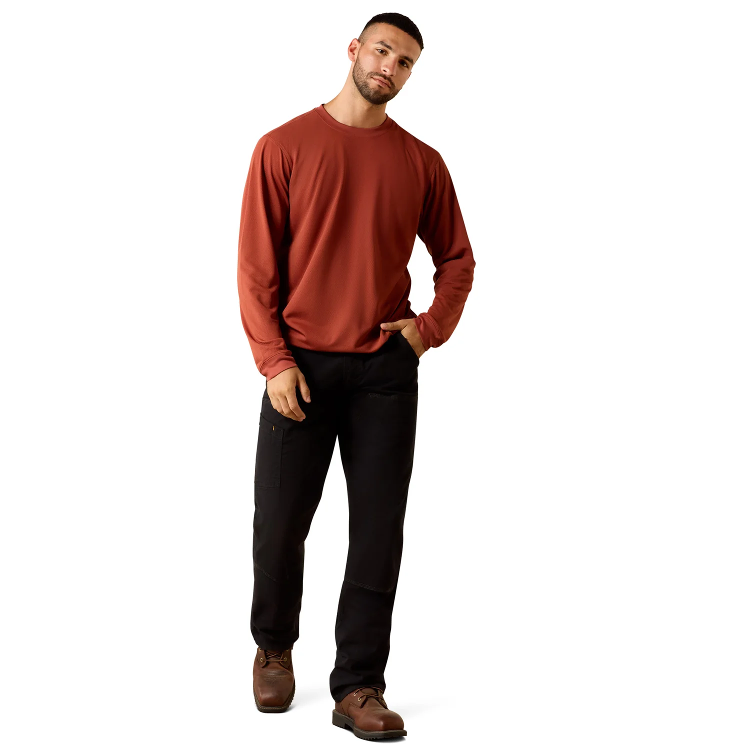 Ariat Men's Rebar Heat Fighter Label Graphic Long Sleeve Tee