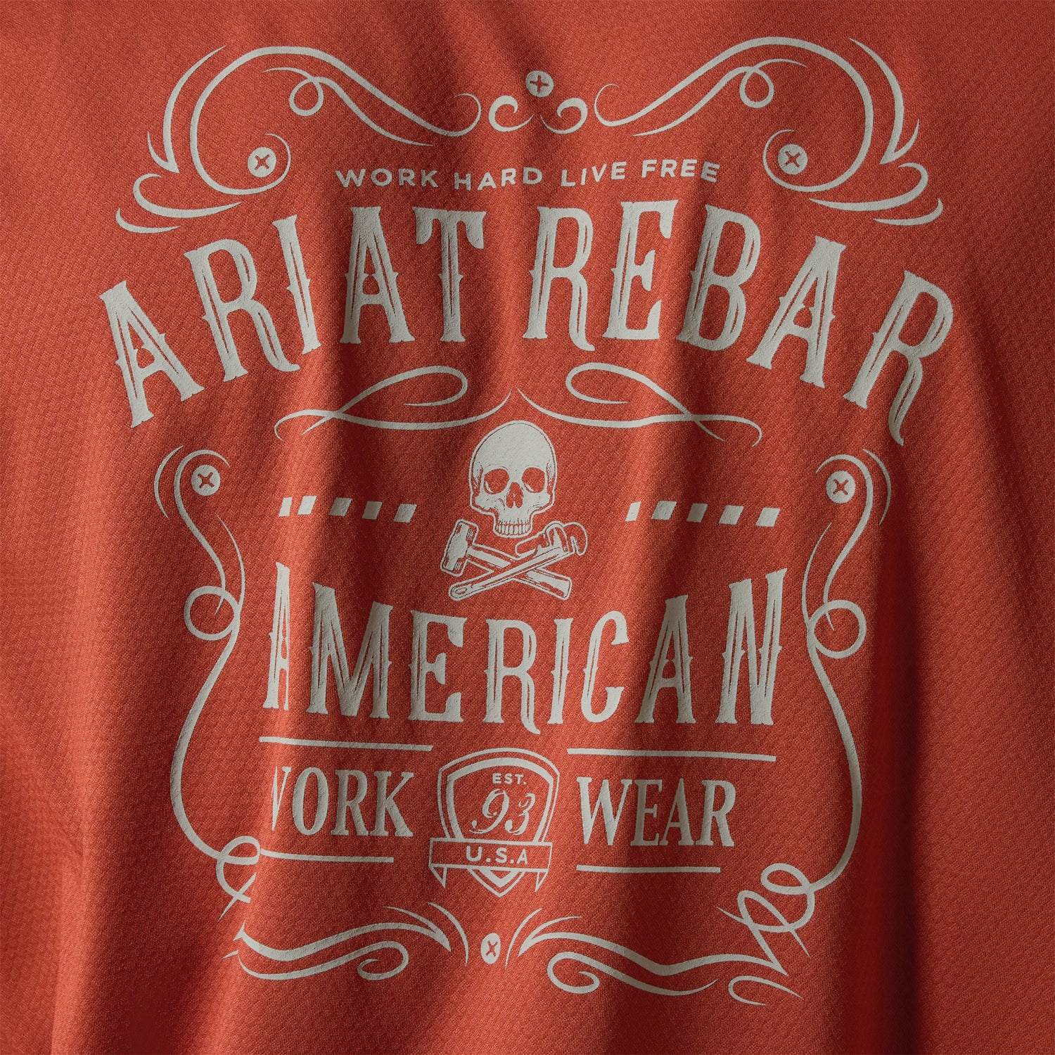 Ariat Men's Rebar Heat Fighter Label Graphic Long Sleeve Tee - Image 3