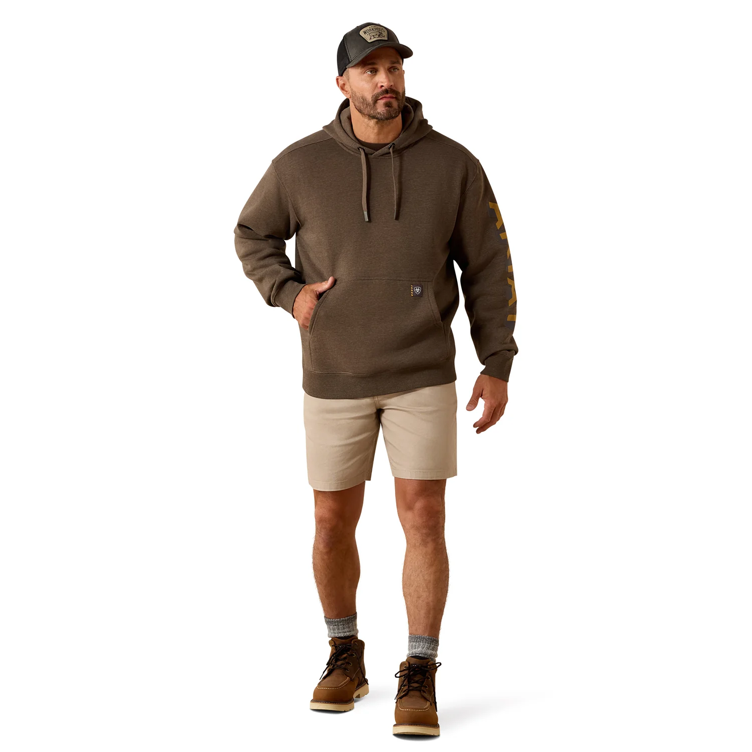 Ariat Men's Rebar Lightweight Logo Hoodie - Image 4