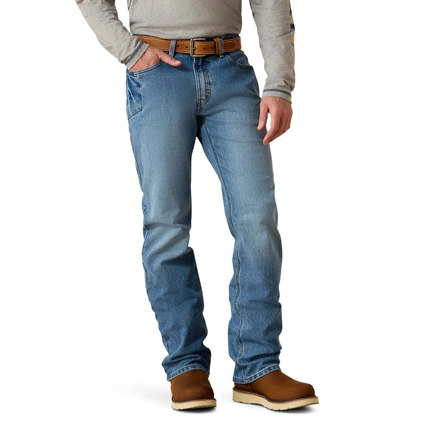 Ariat Men's Rebar M4 Relaxed DuraStretch Basic Boot Cut Jean