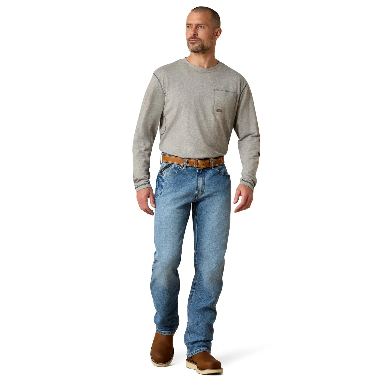 Ariat Men's Rebar M4 Relaxed DuraStretch Basic Boot Cut Jean - Image 2