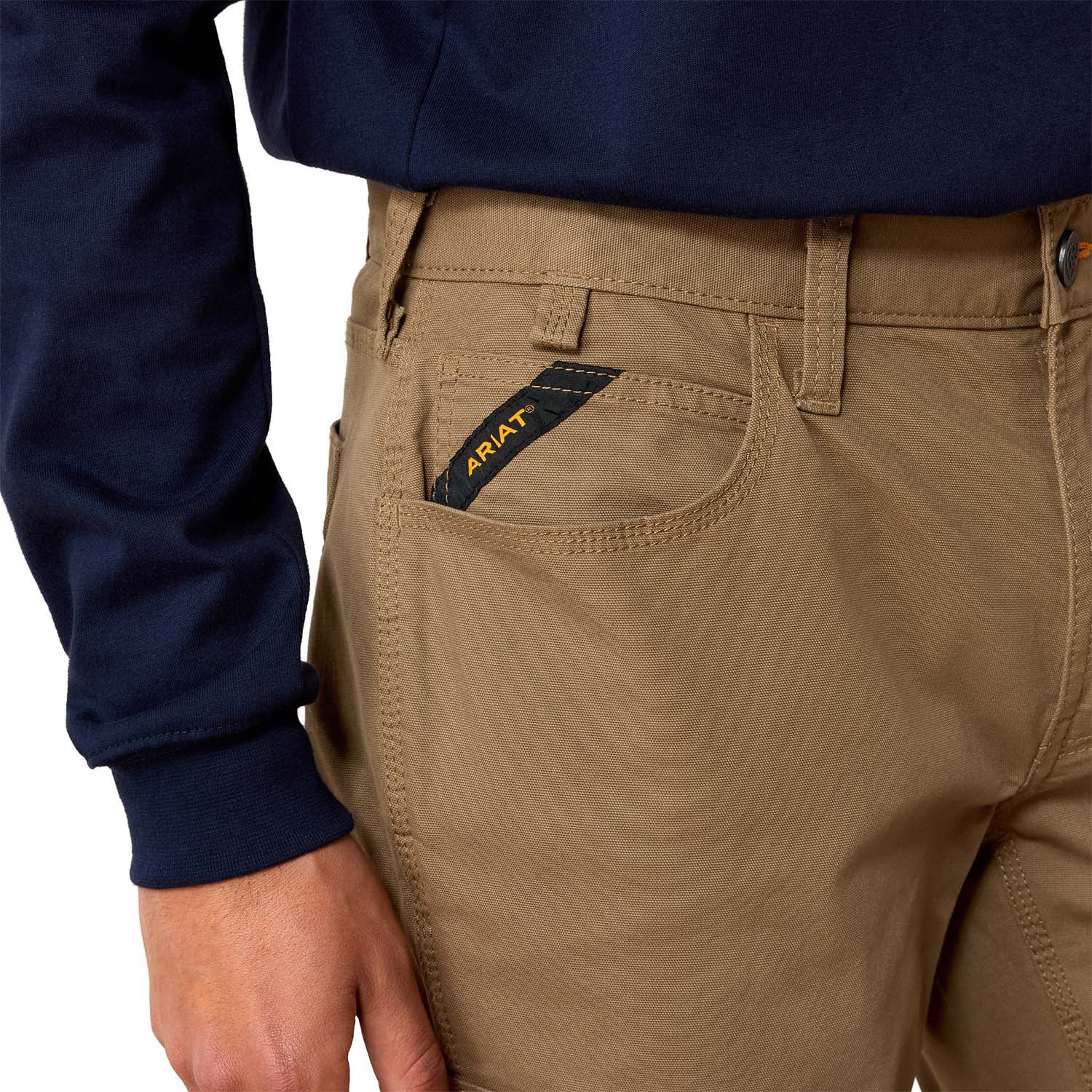 Ariat Men's Rebar M4 Low Rise DuraStretch Made Tough Stackable Straight Leg Pant - Image 3