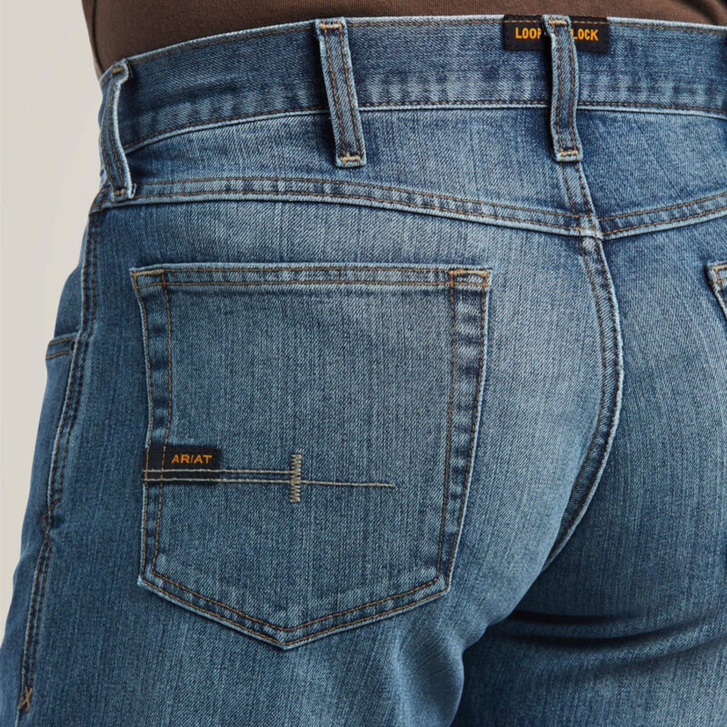 Ariat Men's Rebar M5 Basic Stackable Straight Leg Jean - Image 3