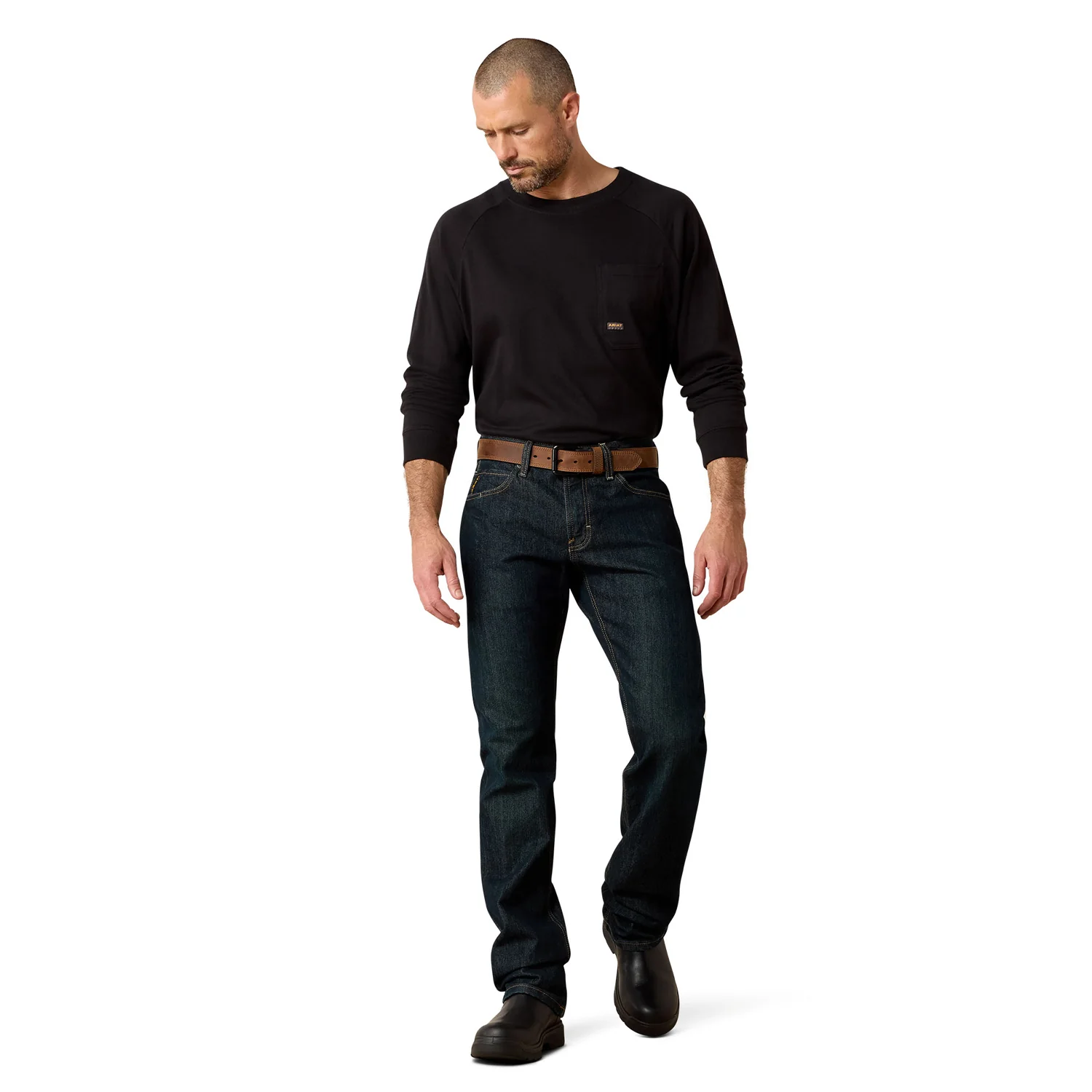 Ariat Men's Rebar M7 Slim DuraStretch Basic Stackable Straight Leg Jean - Image 5