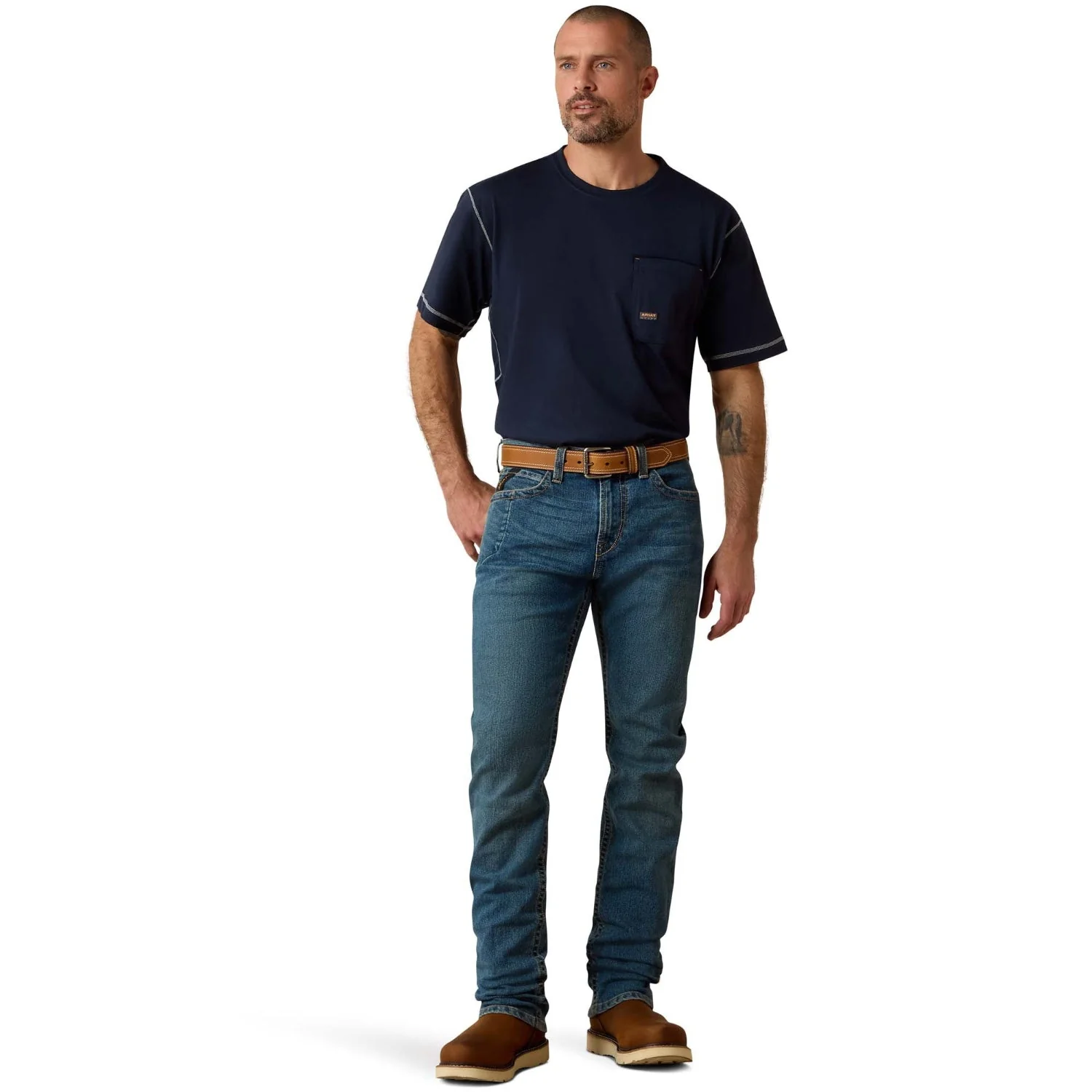 Ariat Men's Rebar M7 DuraStretch Edge Stackable Straight Leg Jean - Image 2