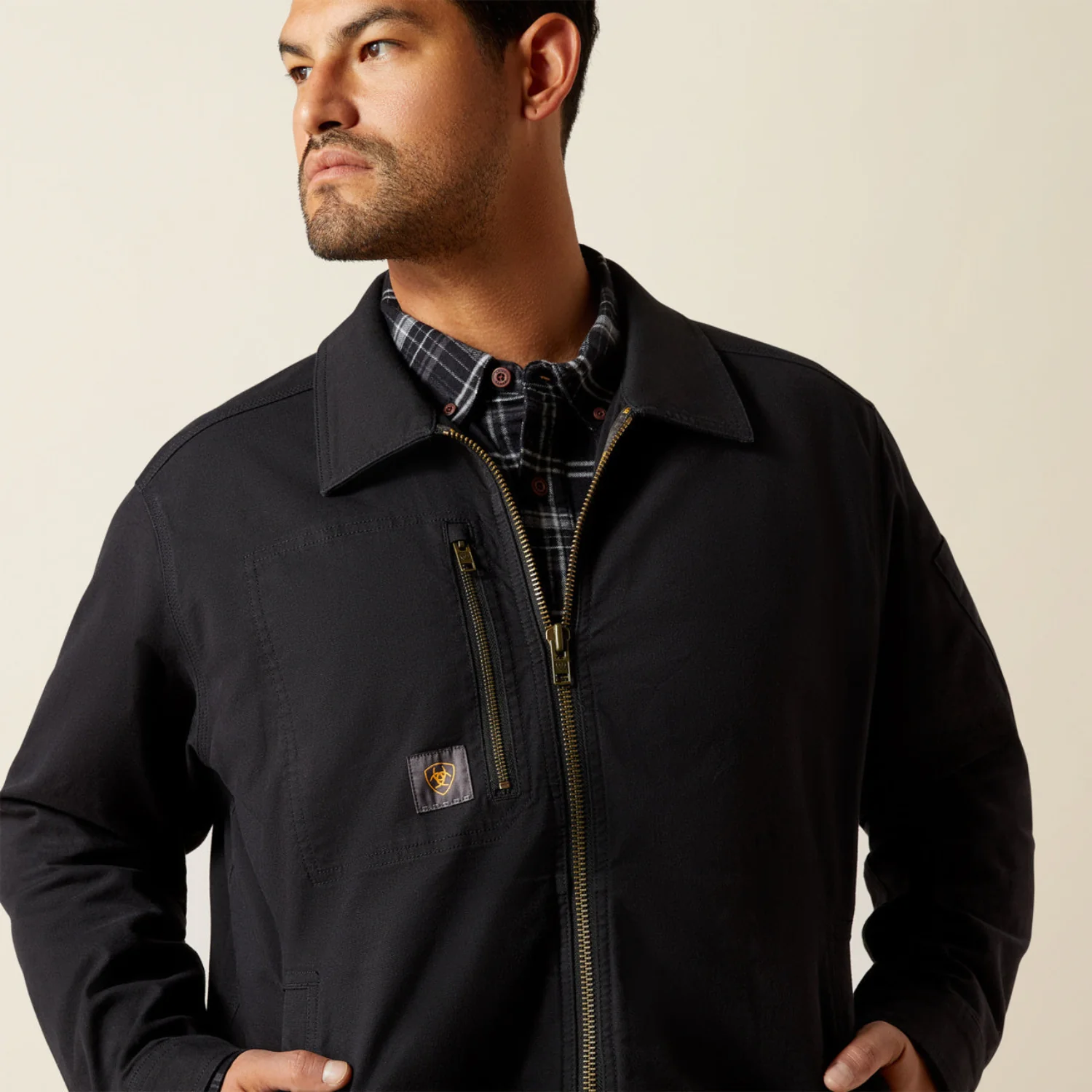 Ariat Men's Rebar Made Tough Canvas Shop Jacket - Image 2