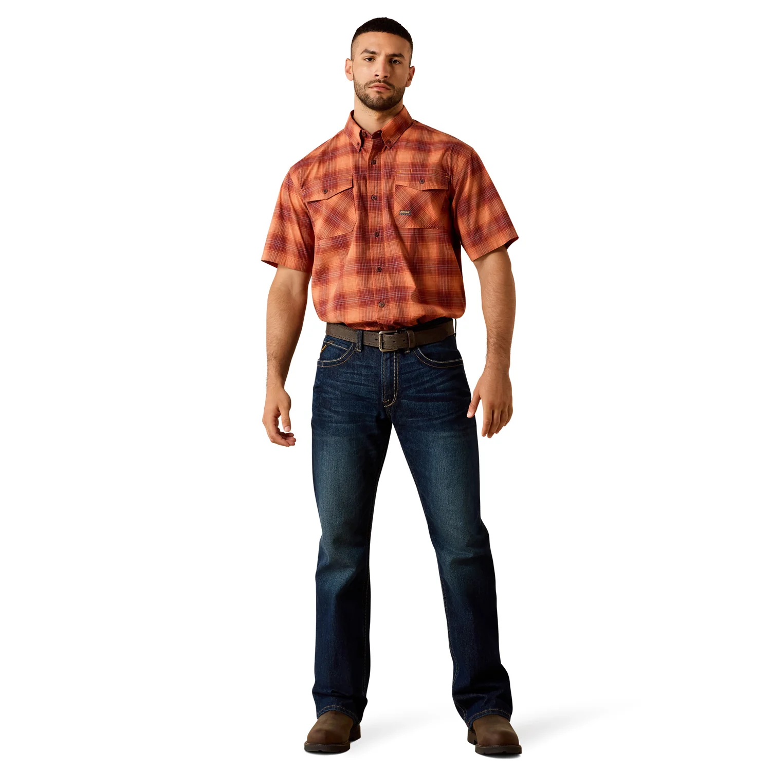 Ariat Men's Rebar DuraStretch Short Sleeve Work Shirt - Image 4