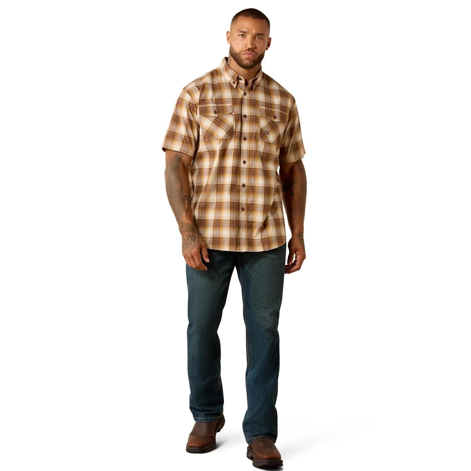 Ariat Men's Reba DuraStretch Short Sleeve Work Shirt - Image 5