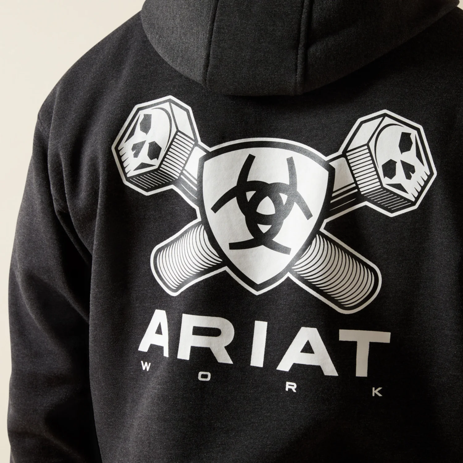 Ariat Men's Rebar Workman Bolt Graphic Hoodie - Image 4