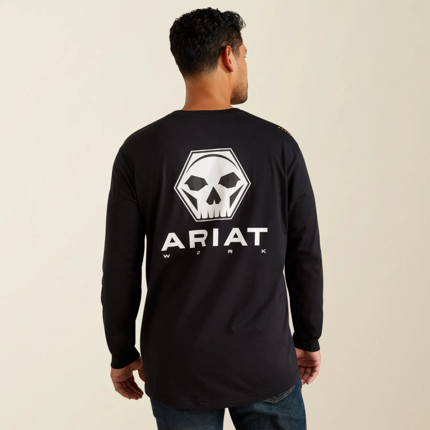 Ariat Men's Rebar Workman Bolt Skull Graphic Long Sleeve Tee