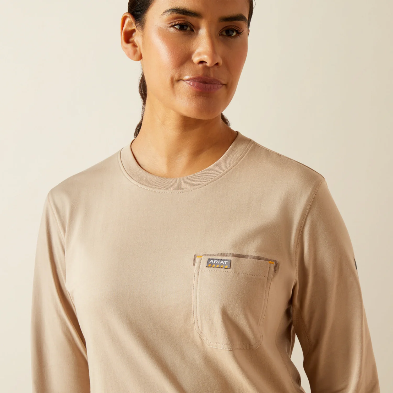 Ariat Women's Rebar Workman Logo Pocket Long Sleeve T-Shirt - Image 4