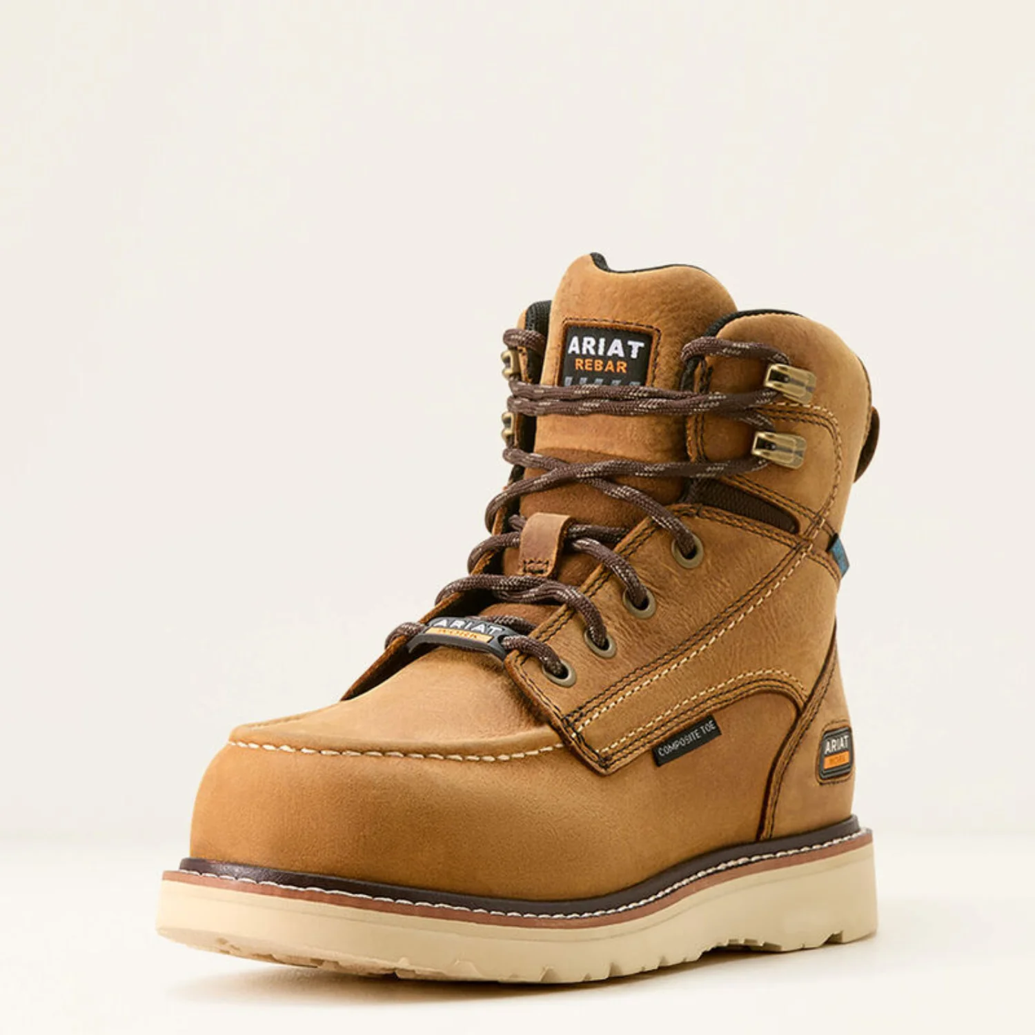 Ariat Women's Rebar 6" Waterproof Moc CompToe Work Boot - Image 2