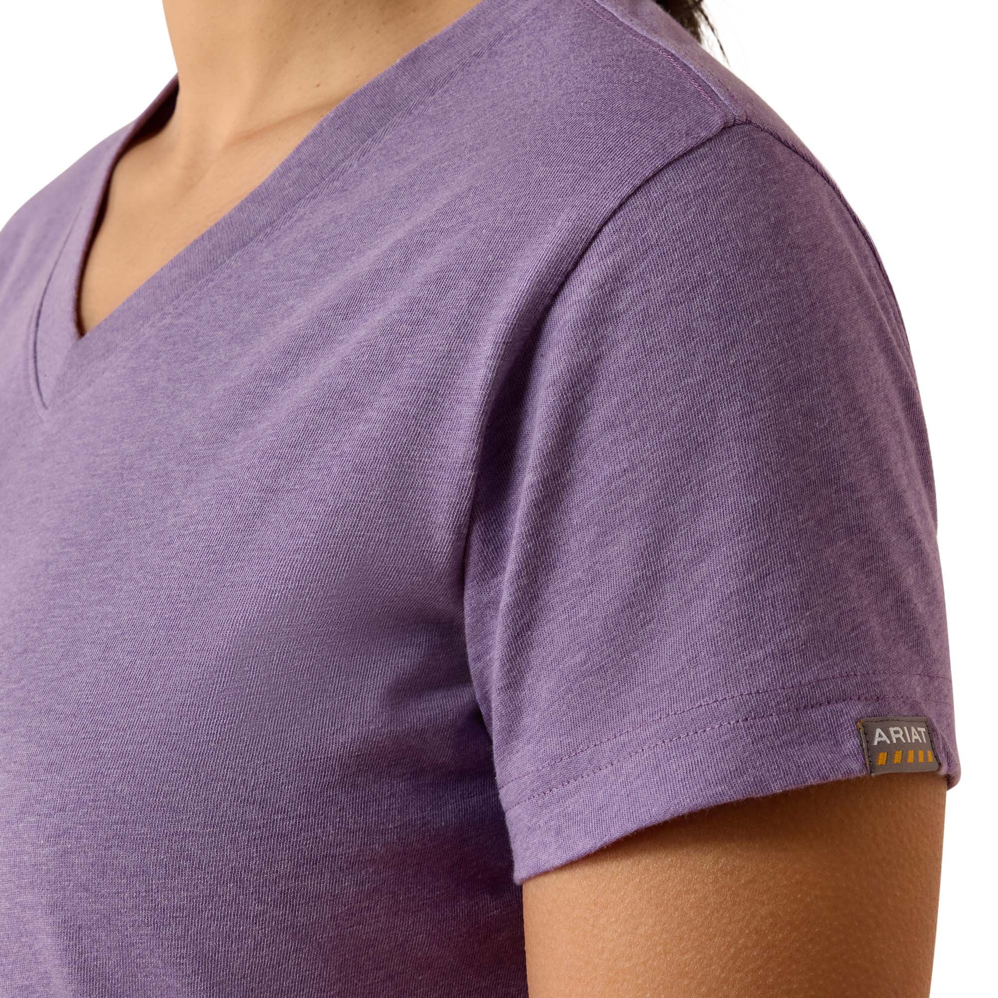 Ariat Women's Rebar Cotton Strong Standard V-Neck Short Sleeve T-Shirt - Image 2