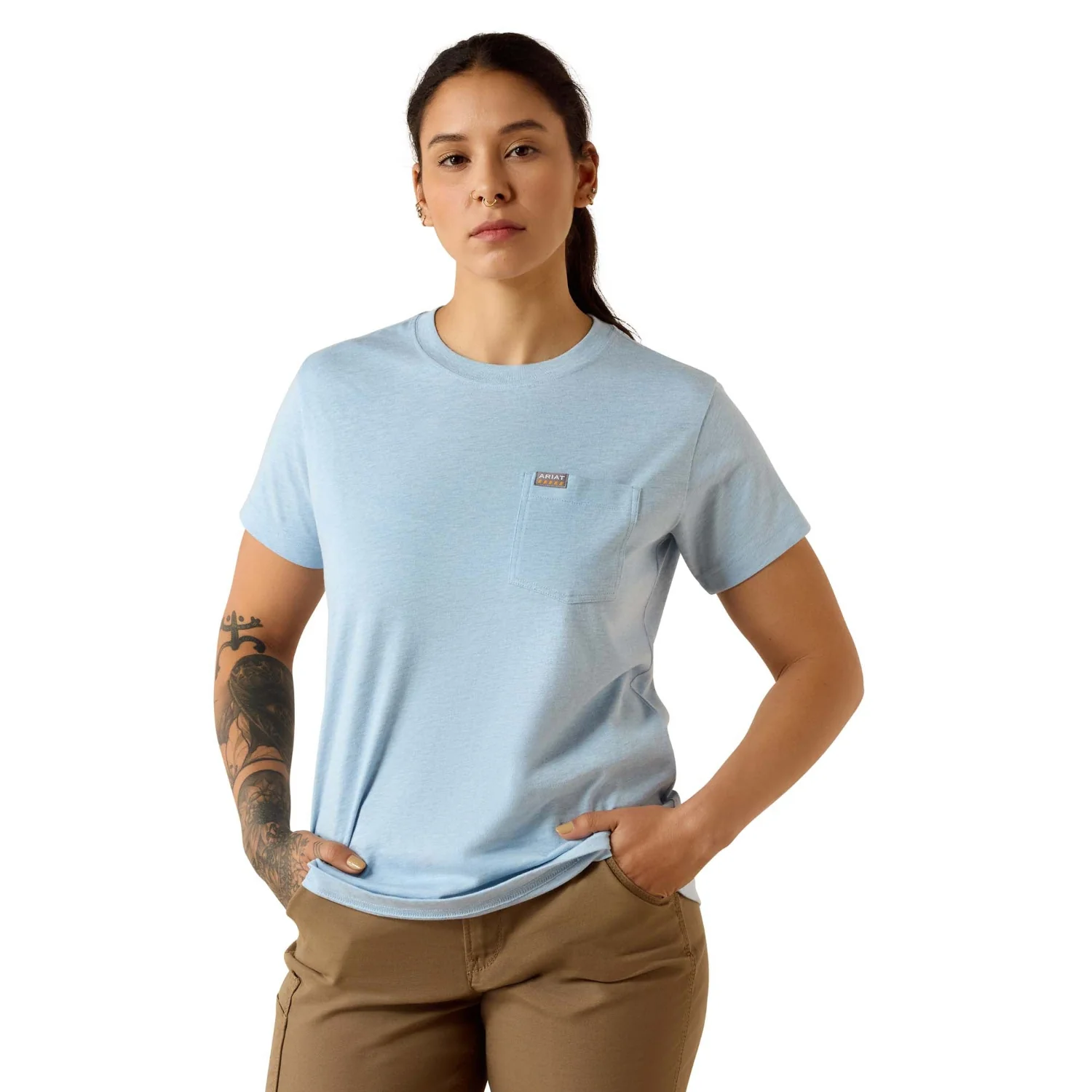 Ariat Women's Rebar CottonStrong™ Space Dye Short Sleeve T-Shirts