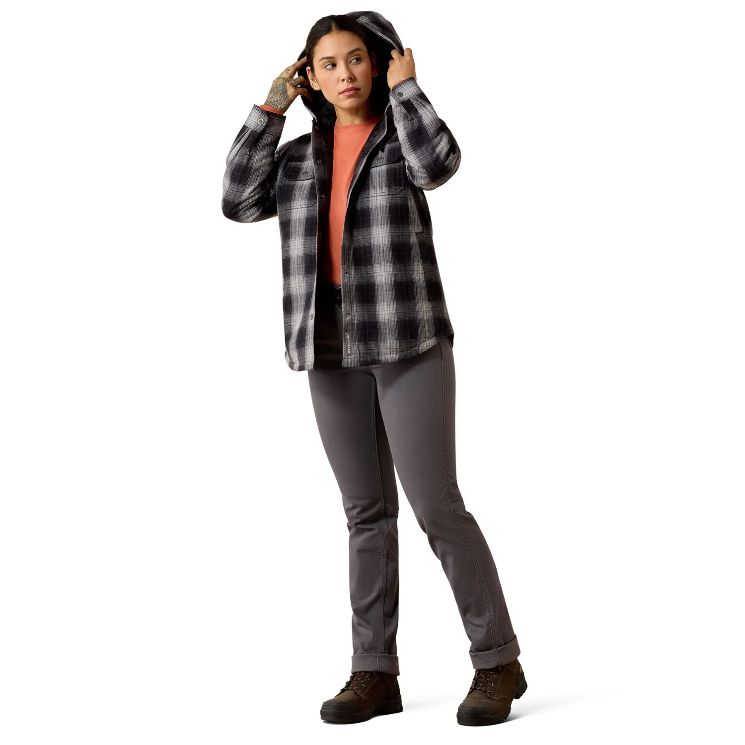 Ariat Women's Rebar Flannel Insulated Shirt Jacket - Image 6