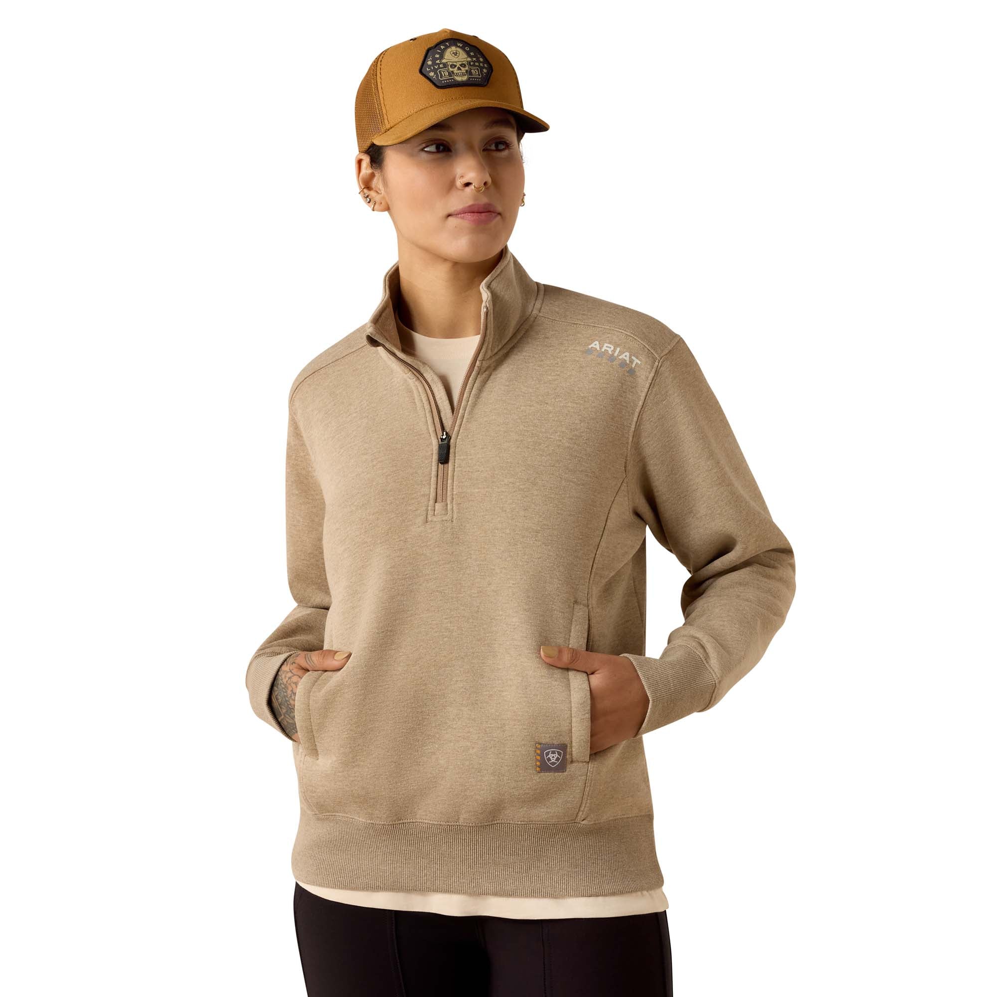 Ariat Women's Rebar Lightweight Mock 1/2 Zip Sweatshirt