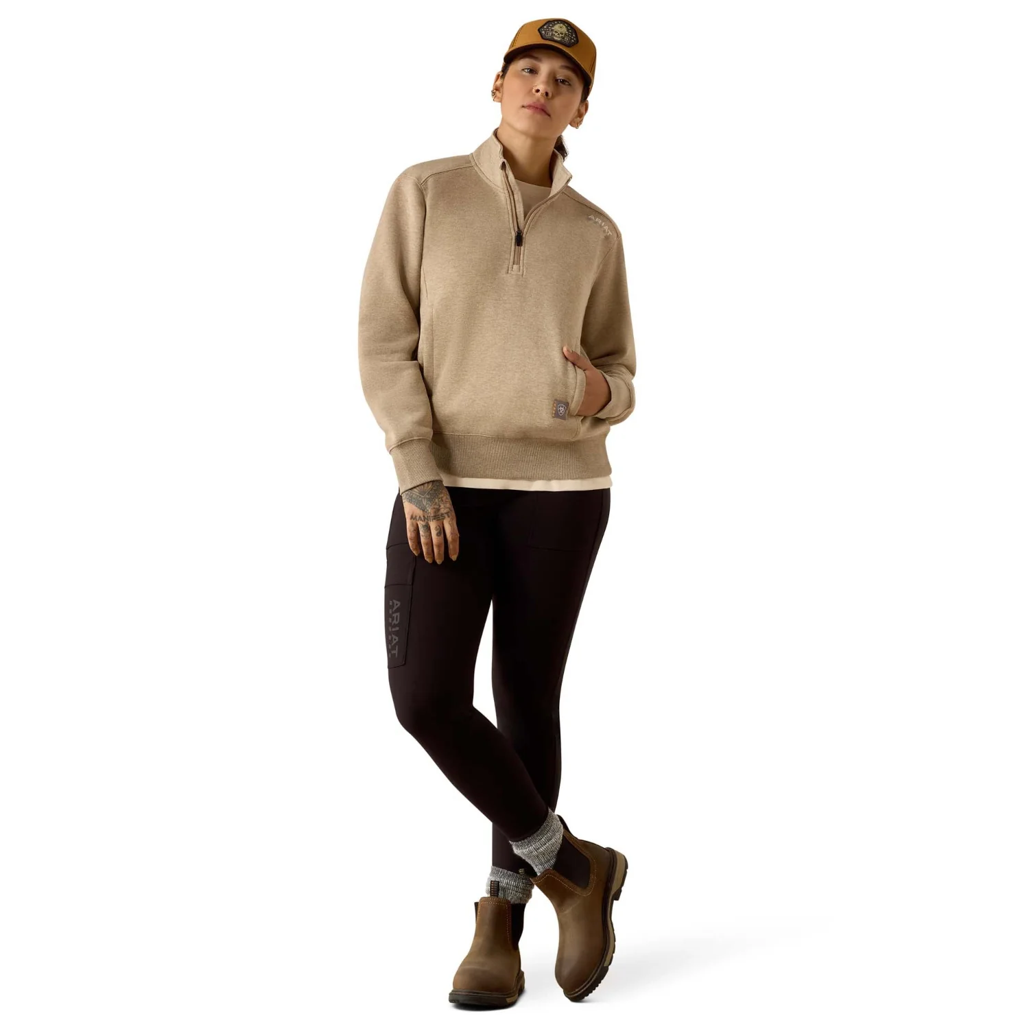 Ariat Women's Rebar Lightweight Mock 1/2 Zip Sweatshirt - Image 5