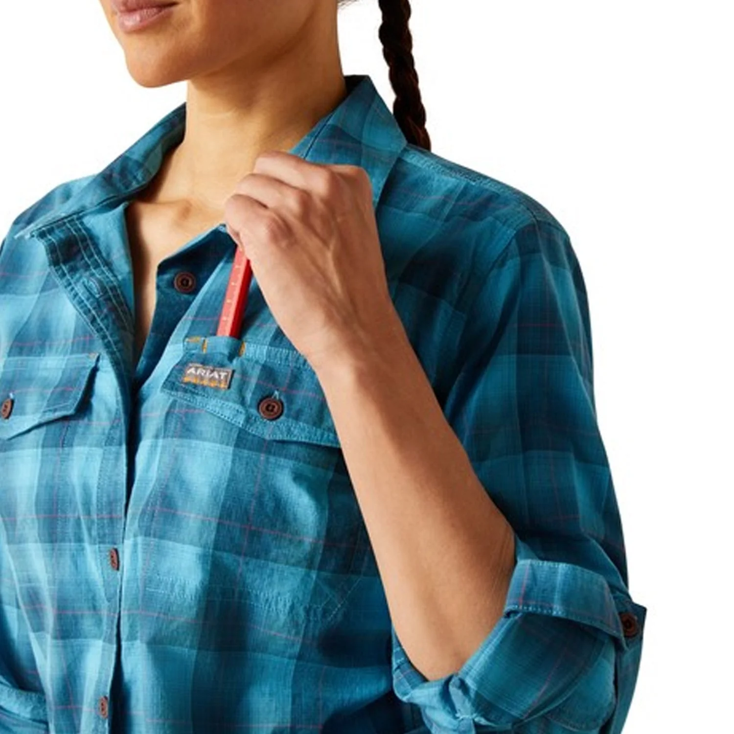 Ariat Women's Rebar Made Tough DuraStretch Button-Down Work Shirt - Image 2