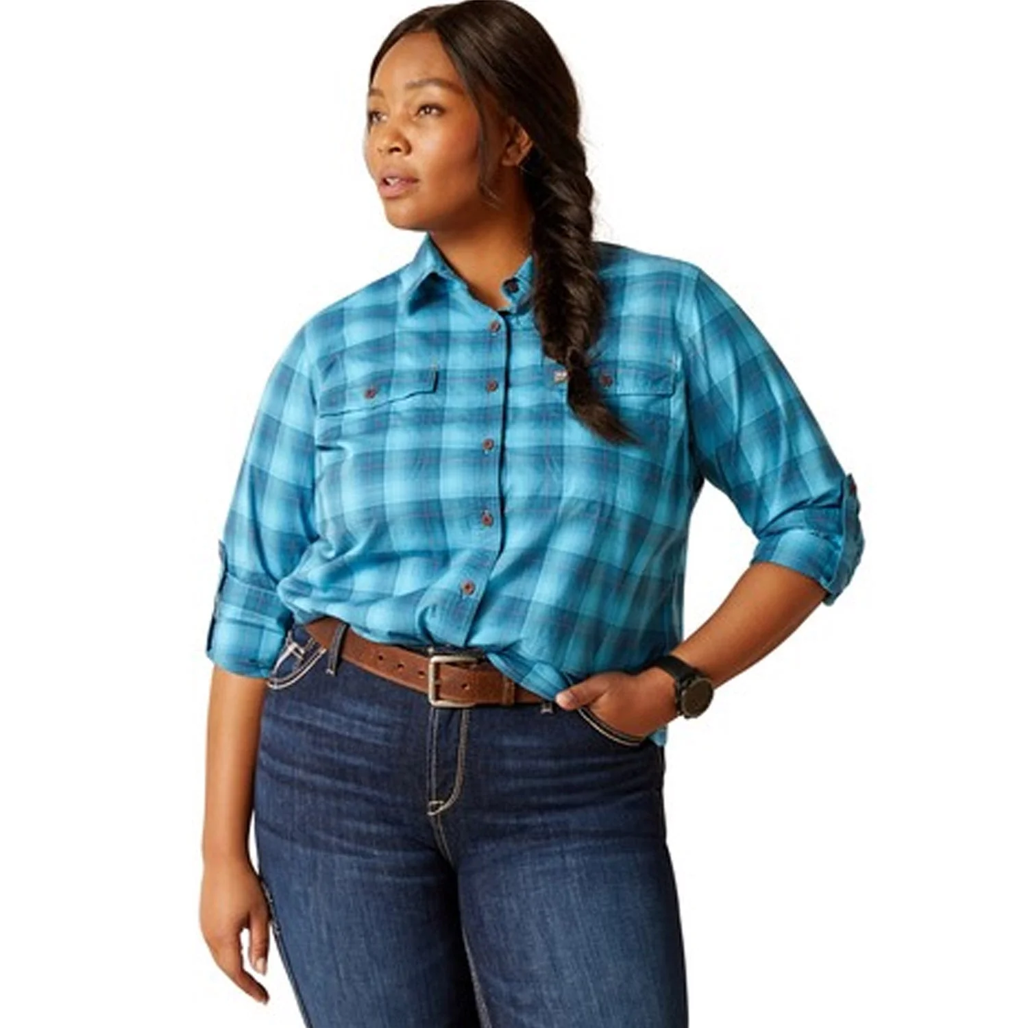 Ariat Women's Rebar Made Tough DuraStretch Button-Down Work Shirt - Image 5