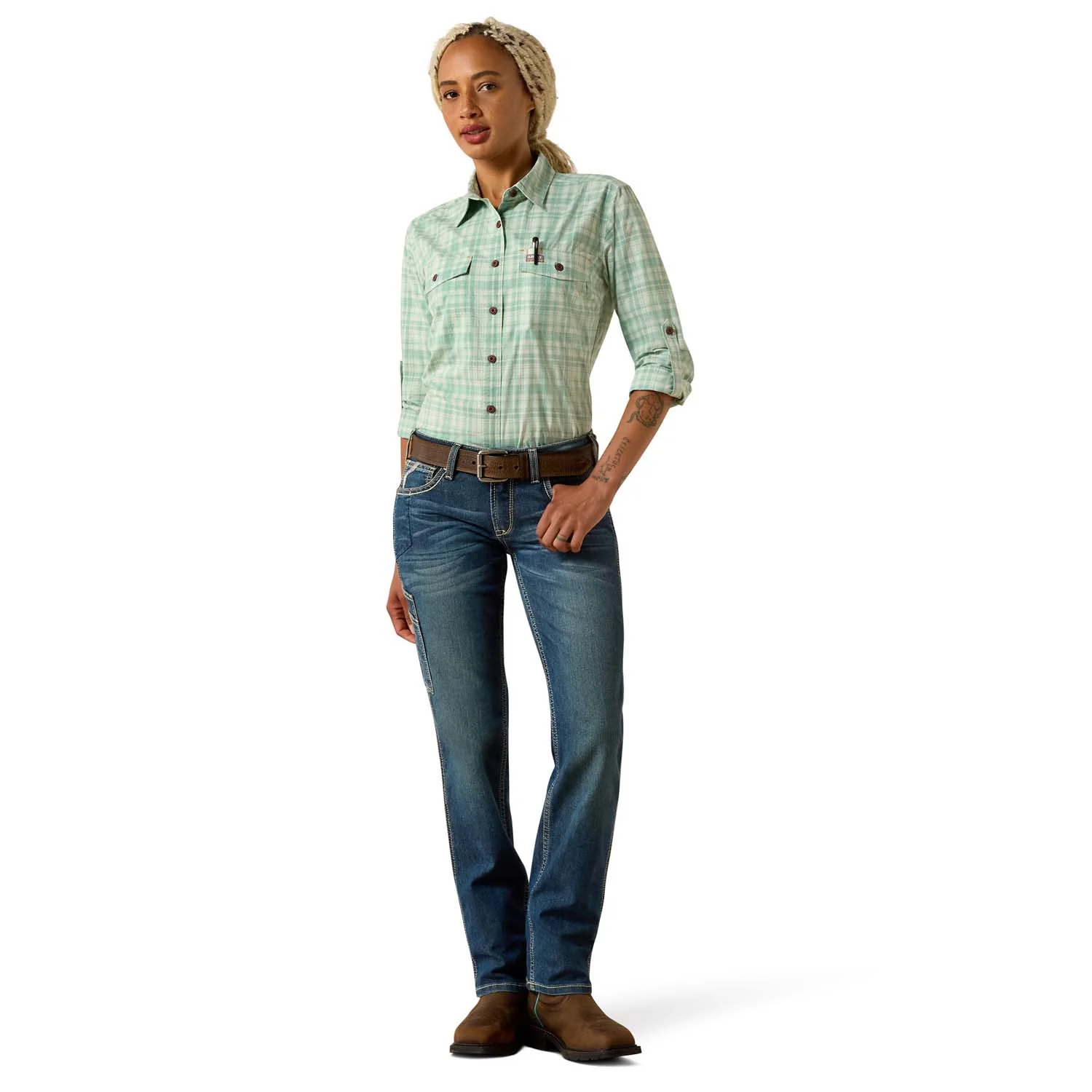 Ariat Women's Rebar Made Tough DuraStretch Work Shirt - Image 5