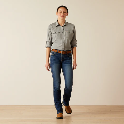 Ariat Women's Made Tough Durastretch Button-Down Long Sleeve Work Shirt - Image 6