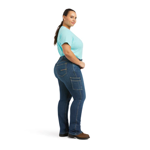 Ariat Women's Rebar Work Flex Perfect Rise Riveter Boot Cut Jean - Image 5