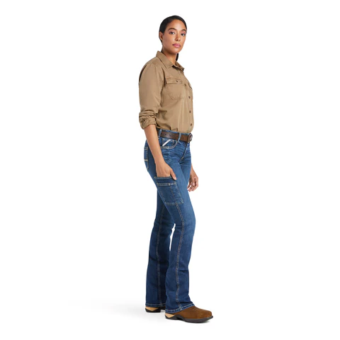 Ariat Women's Rebar Work Flex Perfect Rise Riveter Boot Cut Jean - Image 6