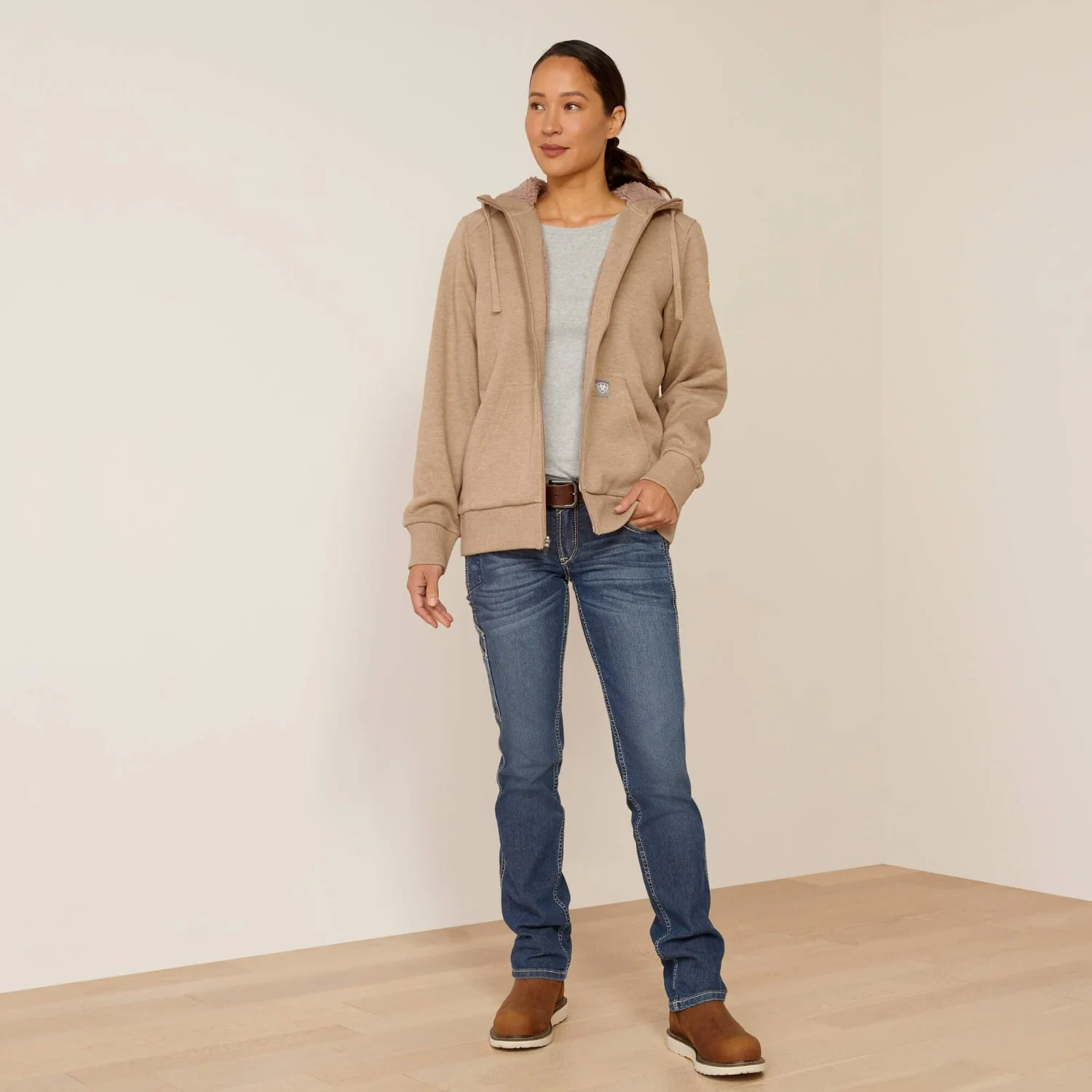 Ariat Women's Rebar Sherpa Lined Full-Zip Hoodie - Image 4
