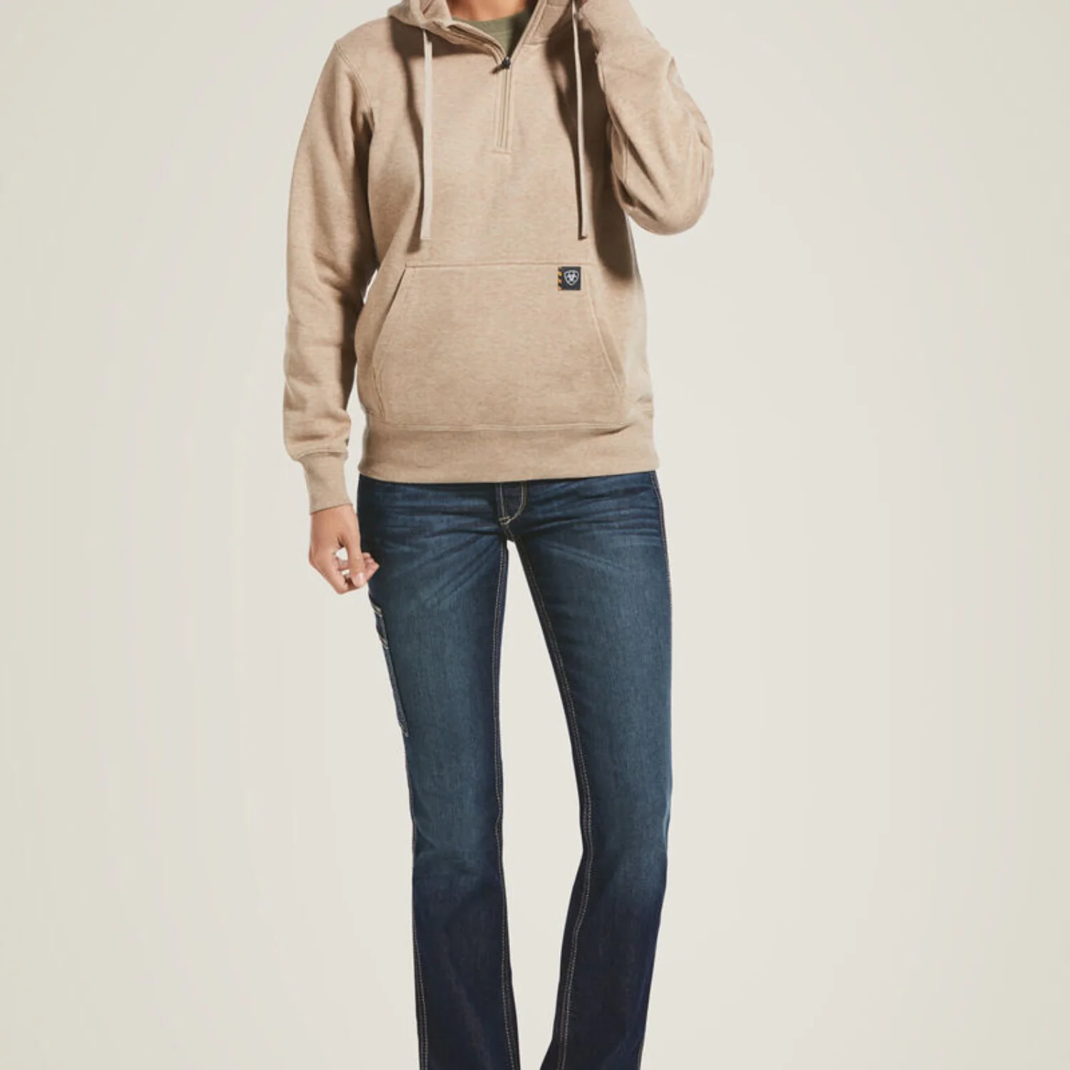 Ariat Women's Rebar Skill Set 1/2 Zip Hoodie - Image 3