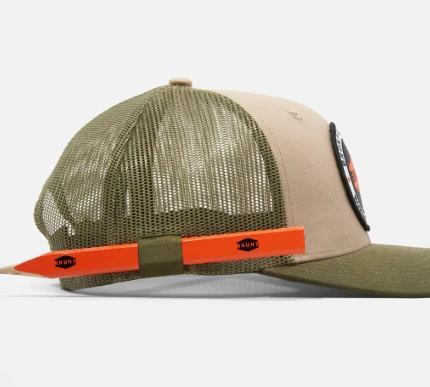 BRUNT Men's Curved Brim Patch Logo Mesh Snapback Cap - Image 2