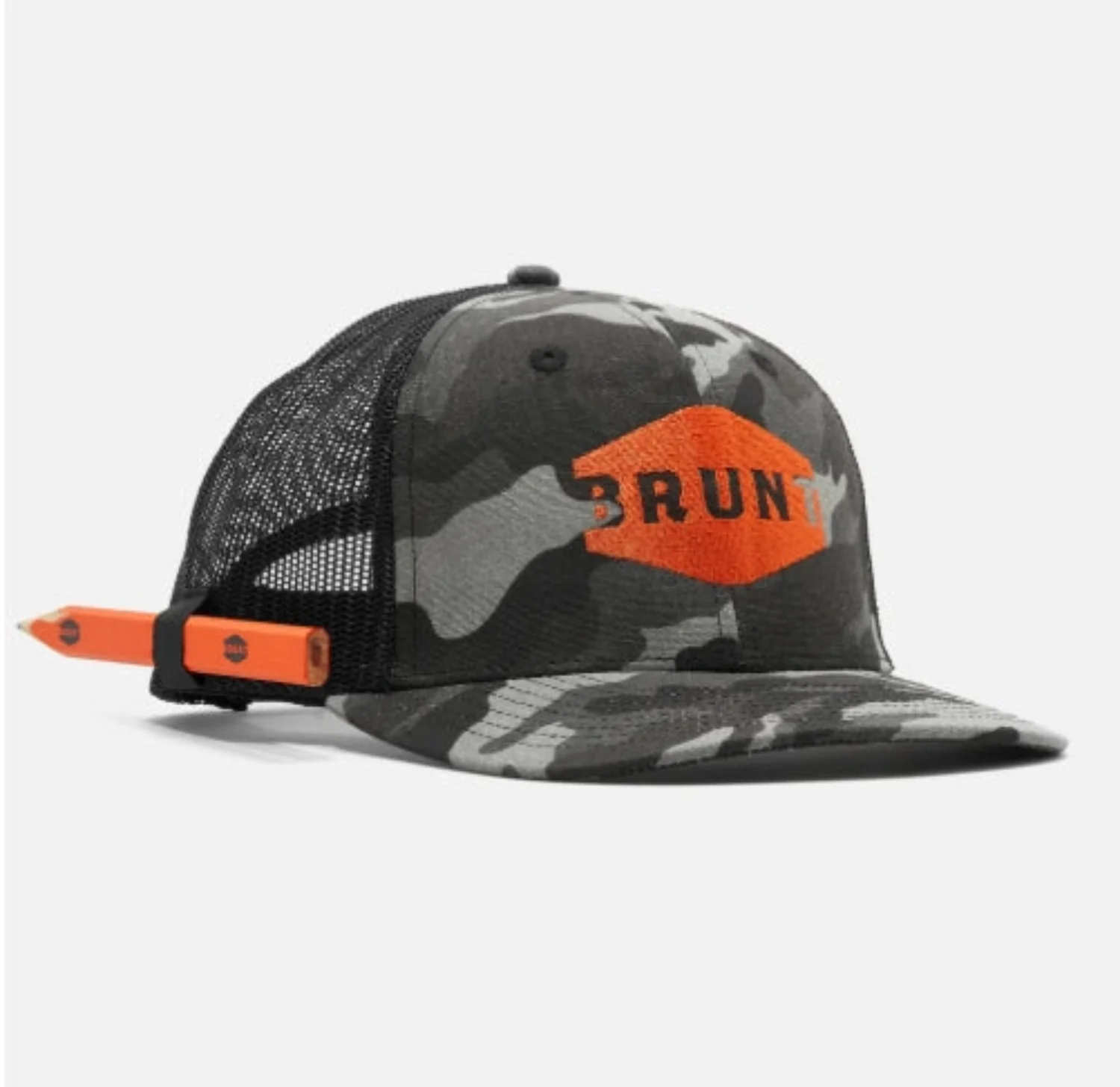 BRUNT Men's Curved Brim Pencil Holder Snapback Cap